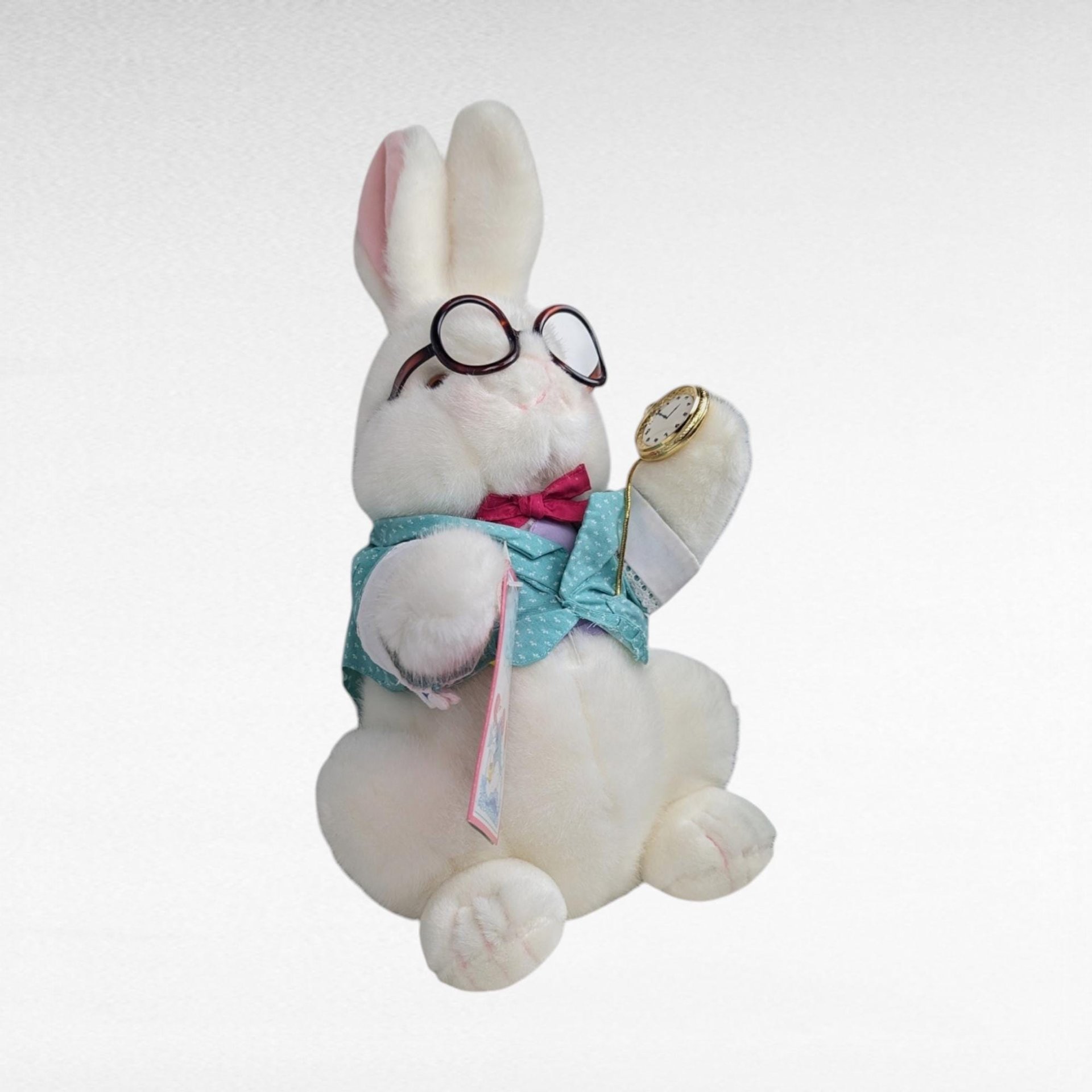 Vintage 1991 Target Plush White Rabbit, Alice in Wonderland, with Tags, Stuffed Animal
