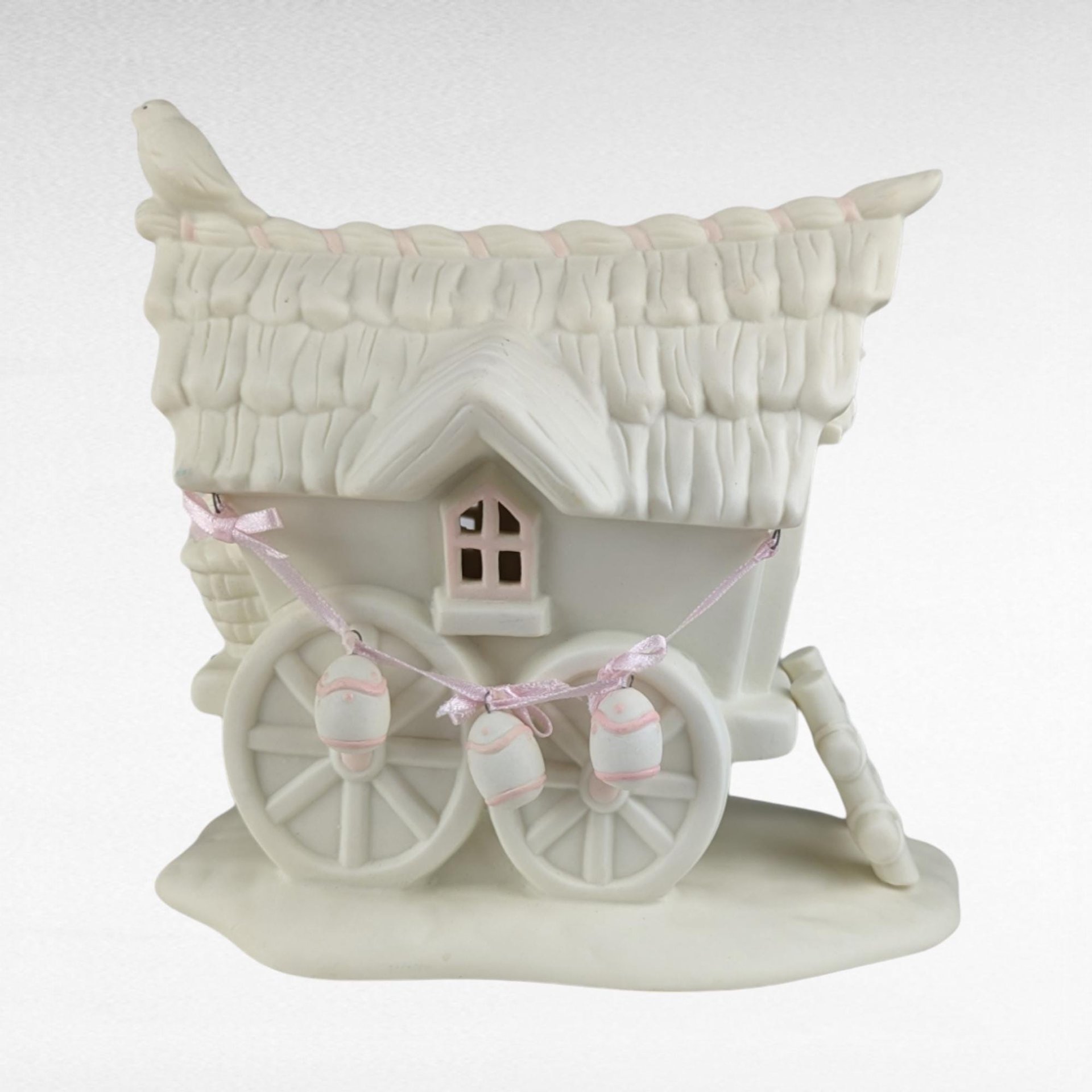Dept 56 Snowbunnies Easter Wagon & Egg Cart | Springtime Stories Collection | Porcelain Figurine