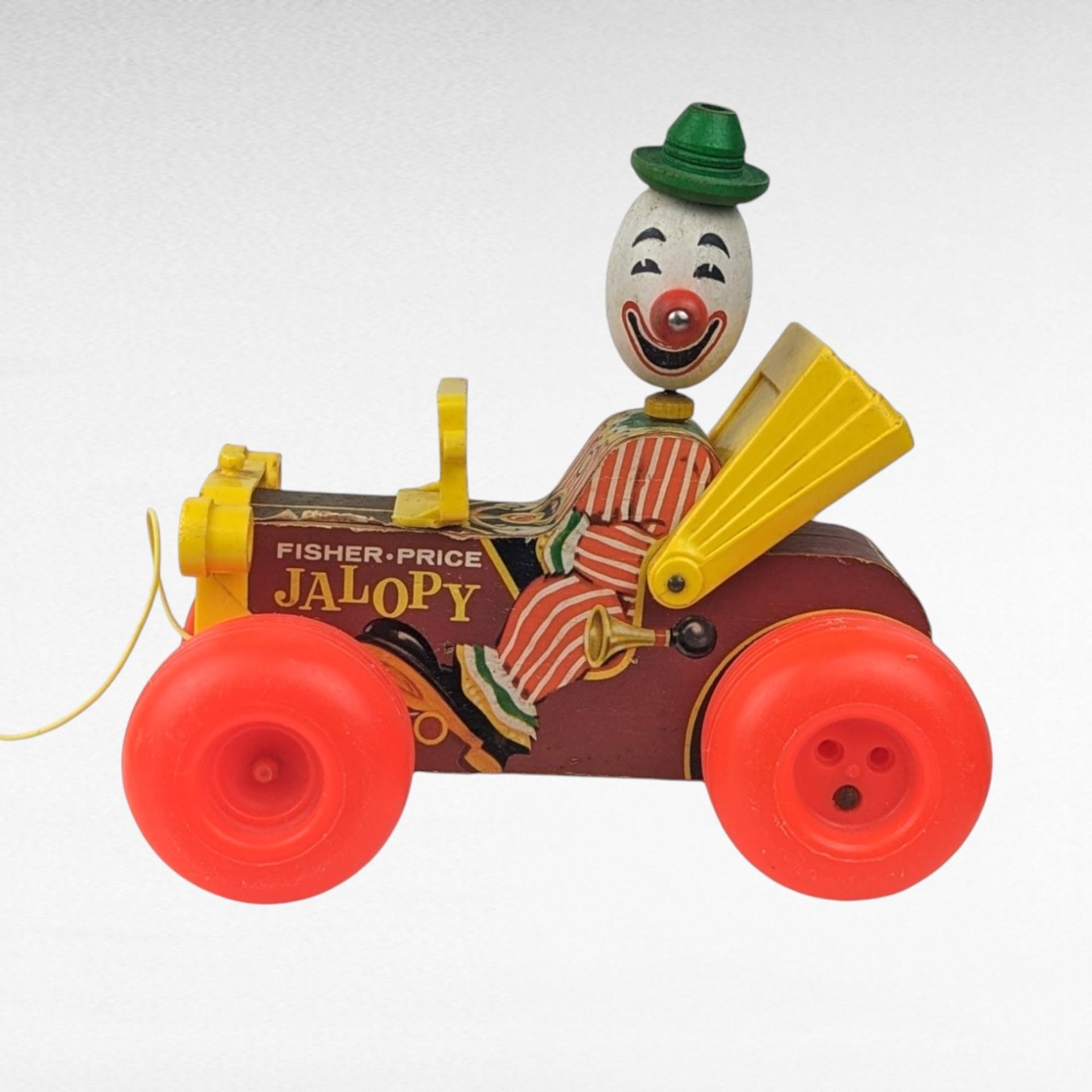 Vintage Fisher Price Jalopy Pull Toy | Classic Wooden Toy Car | Collectible Toy | 1960s Toy | Gift for Toddler