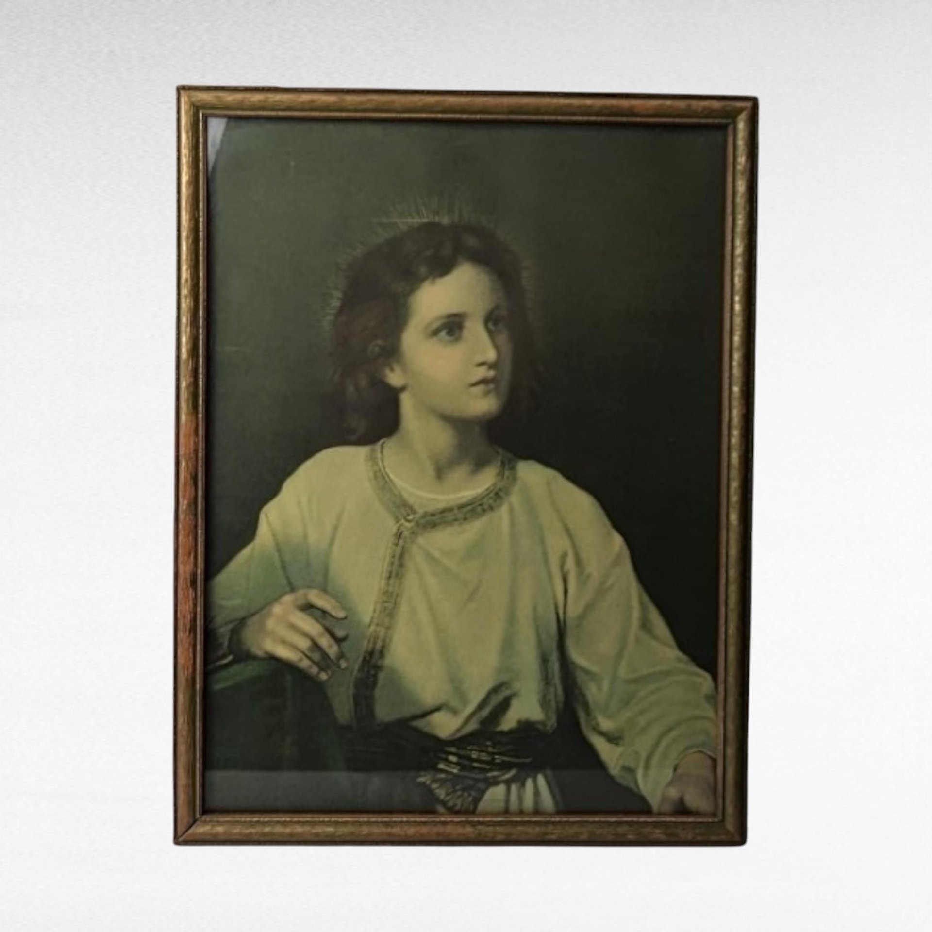 Vintage Framed Print of Young Christ | Jesus at Twelve | Religious Art | Wall Decor | Home Decor