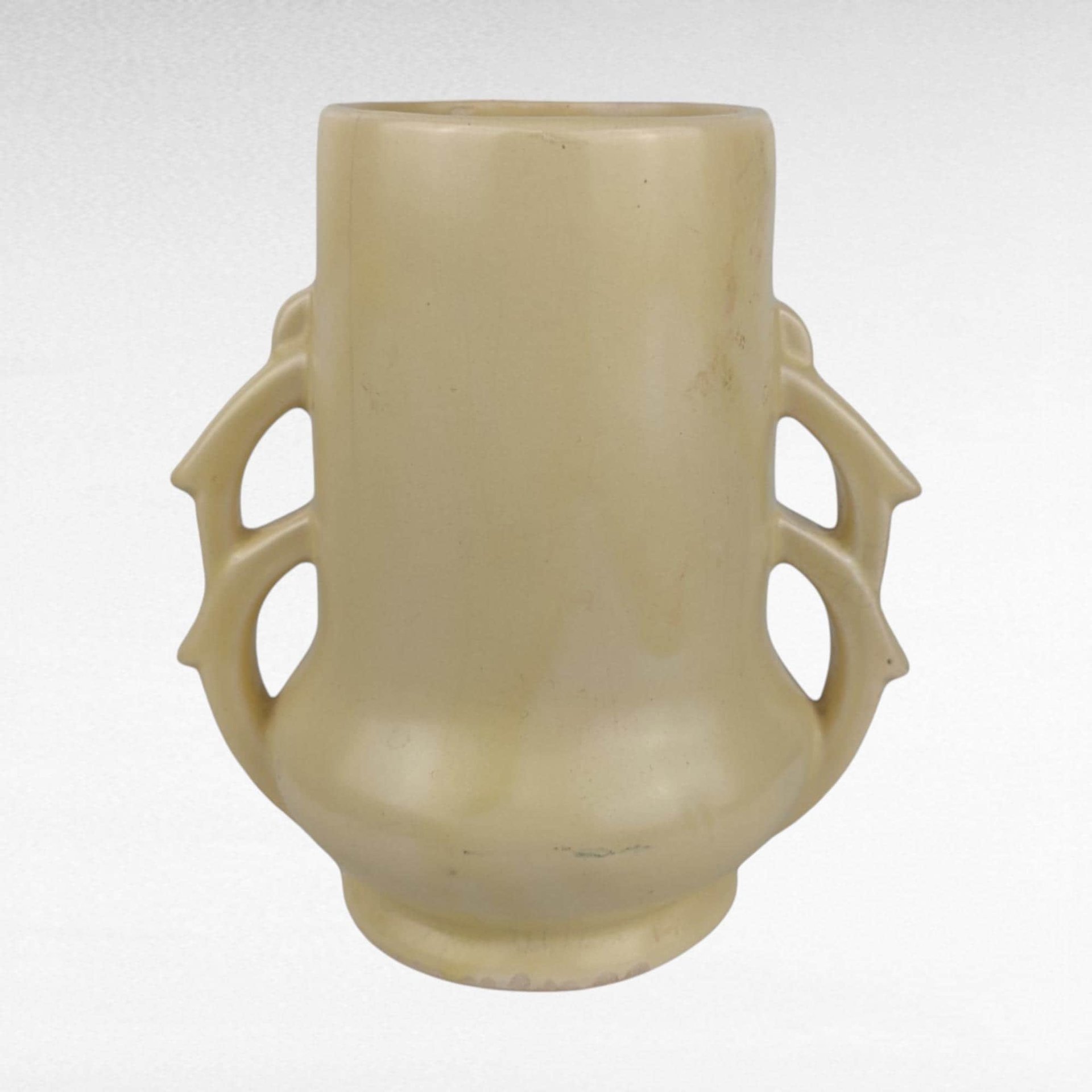 Vintage McCoy Blossomtime Yellow Vase | Art Deco Pottery |  Floral Vase |  Collectible Vase | Home Decor | Has Crack