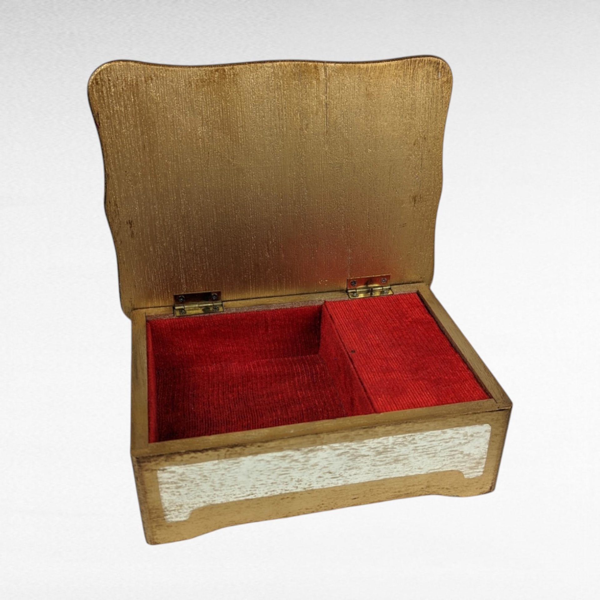 Vintage Wooden Music Box | Red Boy by Sir Thomas Lawrence | Jewelry Box | Old Music Box | Collectible Box