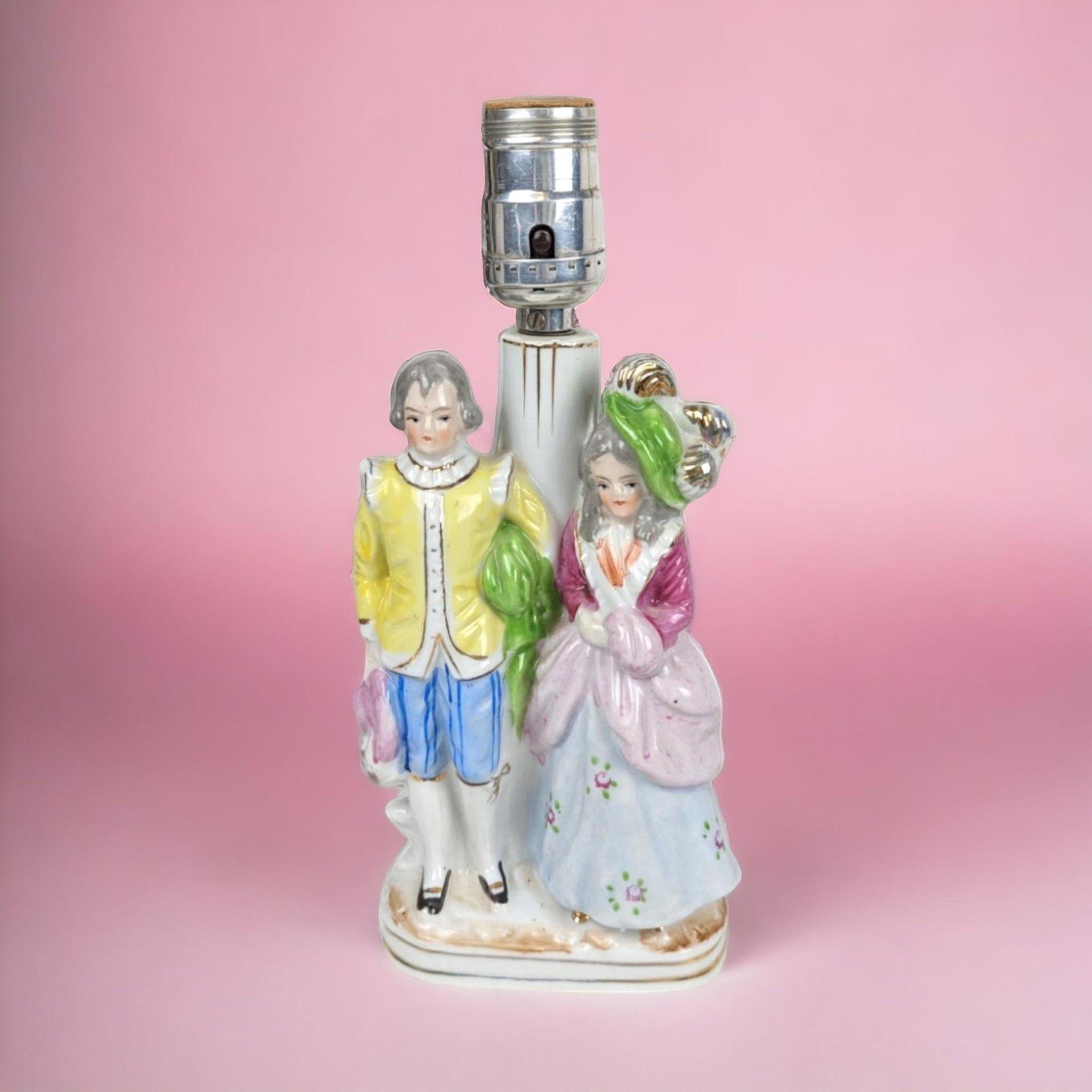Vintage Ceramic Couple Lamp | Made in Japan | Romantic Figurine Lamp | Mid-Century Lighting | Unique Table Lamp