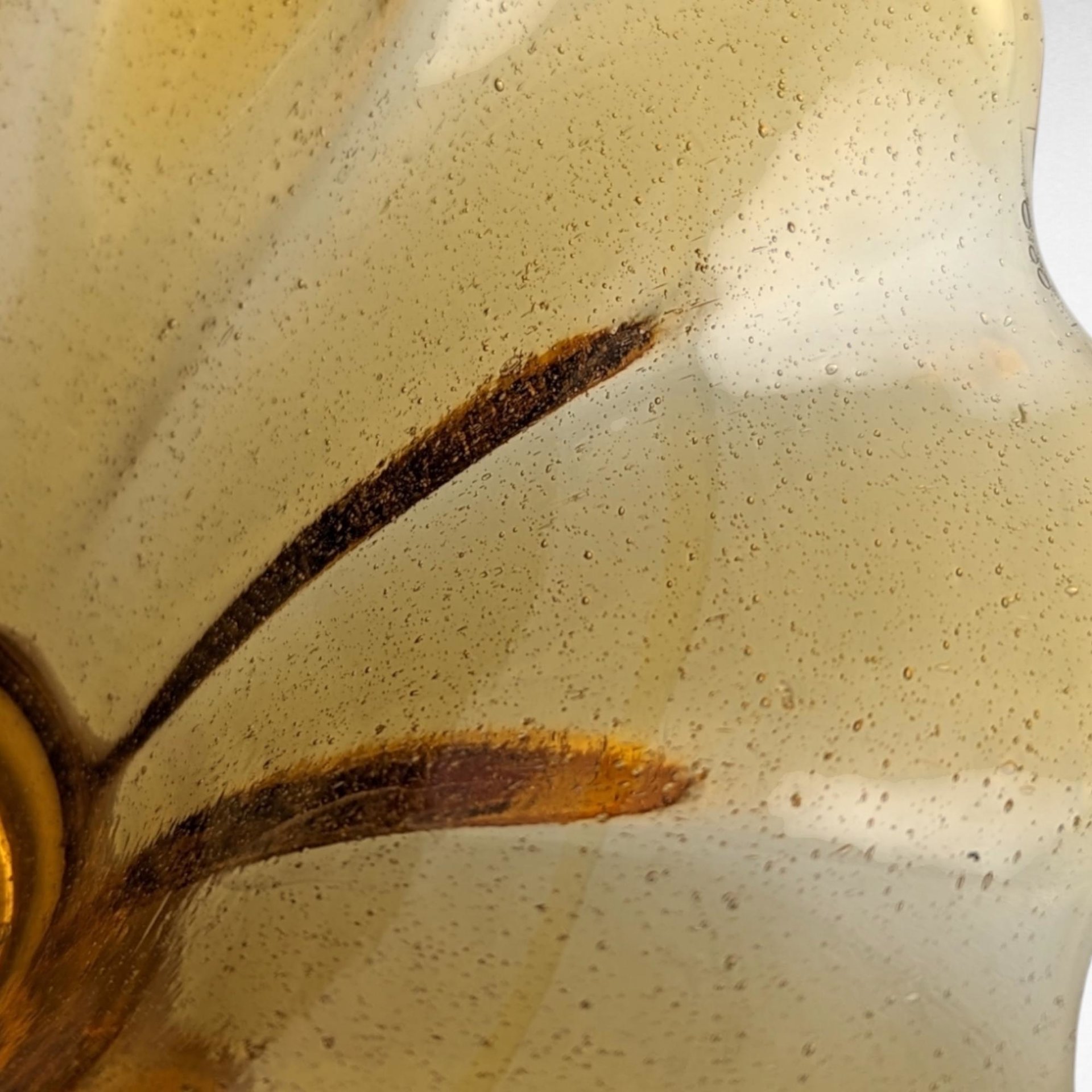 Vintage Amber Art Glass Basket | Hand Blown Glass Candy Dish | Mid Century Modern Decor
