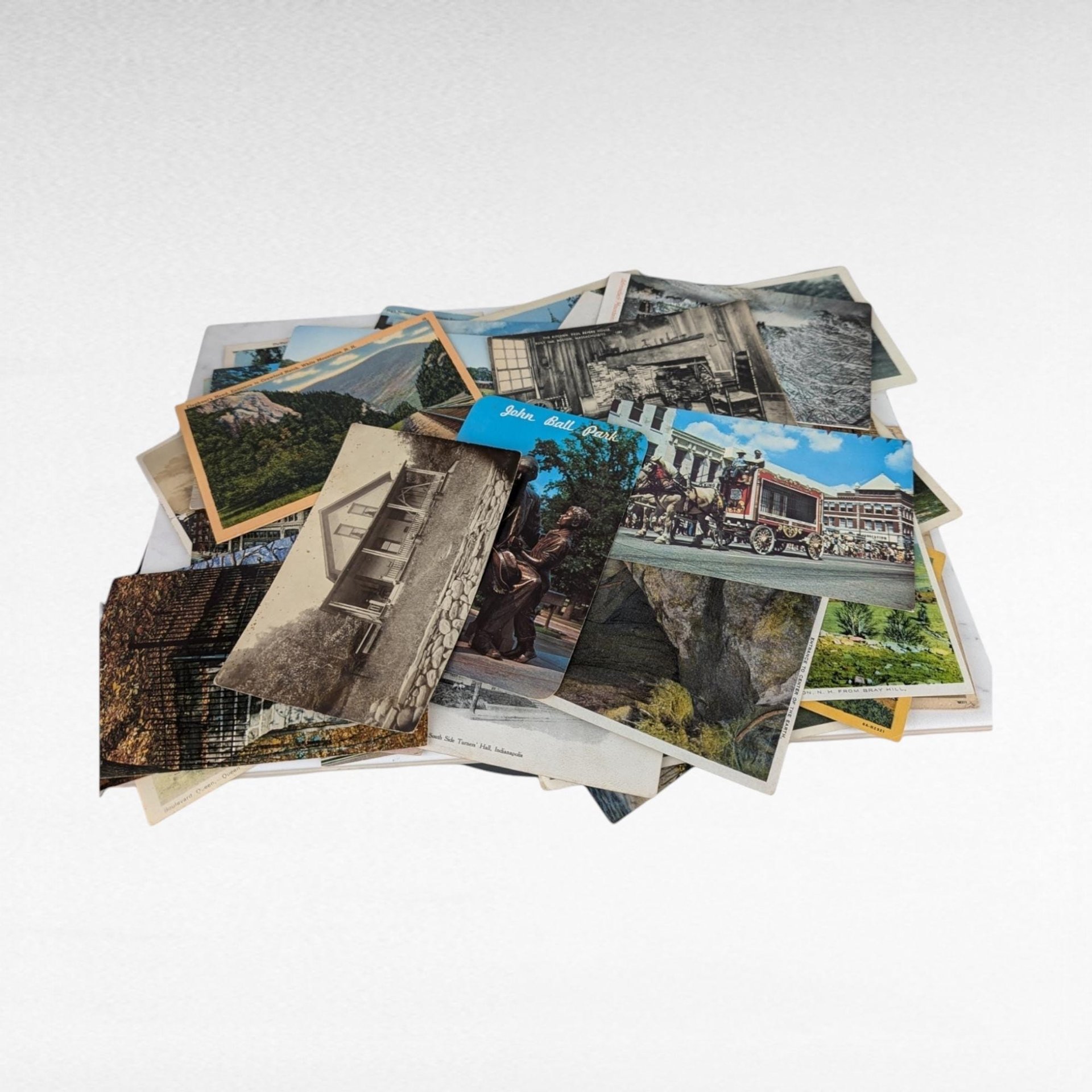 Grab Bag of 40 Vintage Postcards, Assorted Locations, Travel Memories, Ephemera Lot, Postcard Collection, Junk Journal, Mixed Postcards