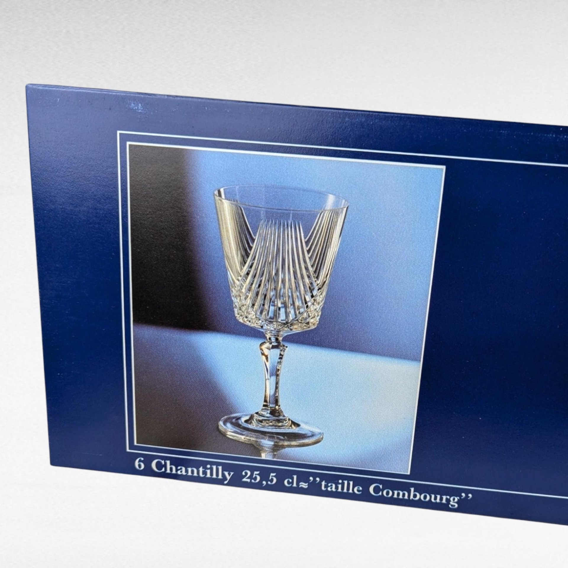 Vintage Crystal D'Arques Water Goblets, Set of 6, Taille Combourg, 25.5cl, French Crystal Glasses, Elegant Tableware, Gift for Entertaining