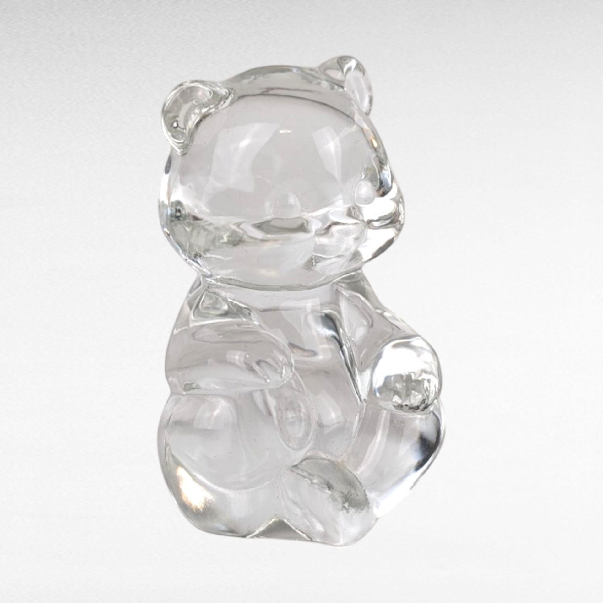 Vintage Fenton Clear Glass Bear Figurine, Crystal Bear, Collectible Figurine, Glass Animal, Home Decor, Paperweight, Gift for Bear Lover