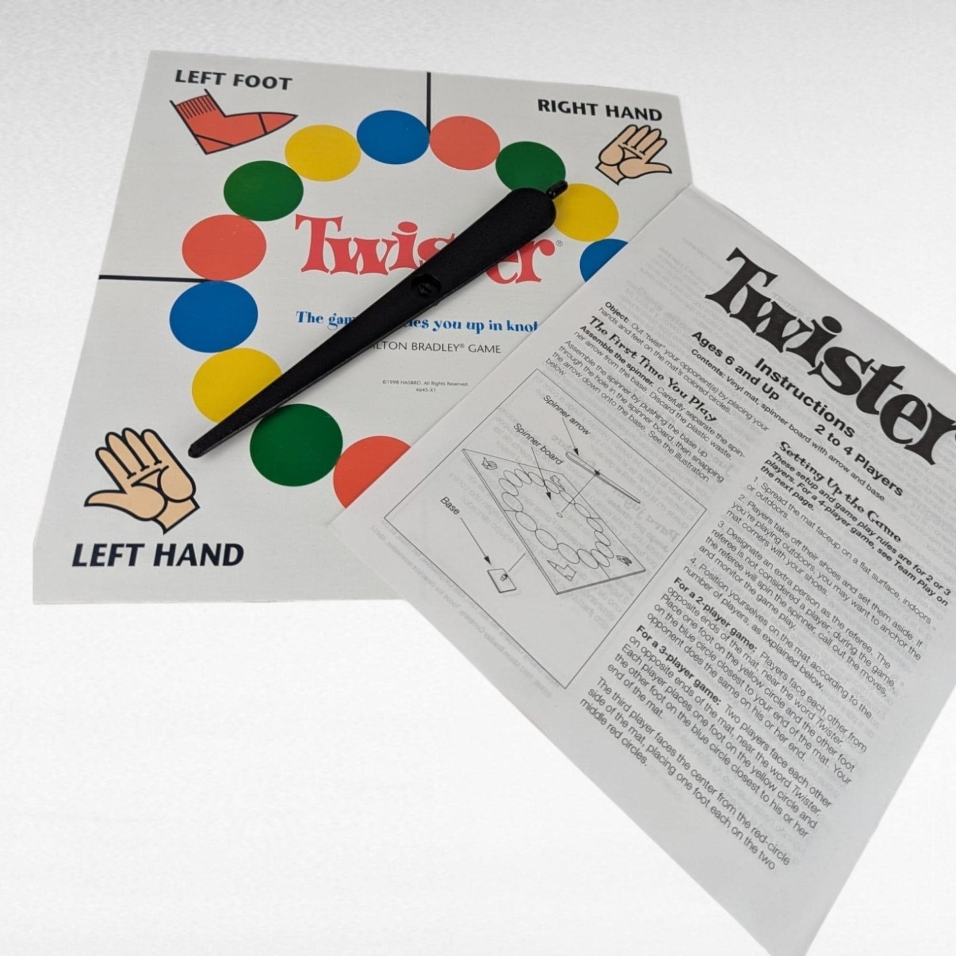 1998 Hasbro Twister Game, Vintage Party Game, Family Game, Kids Game, Classic Game