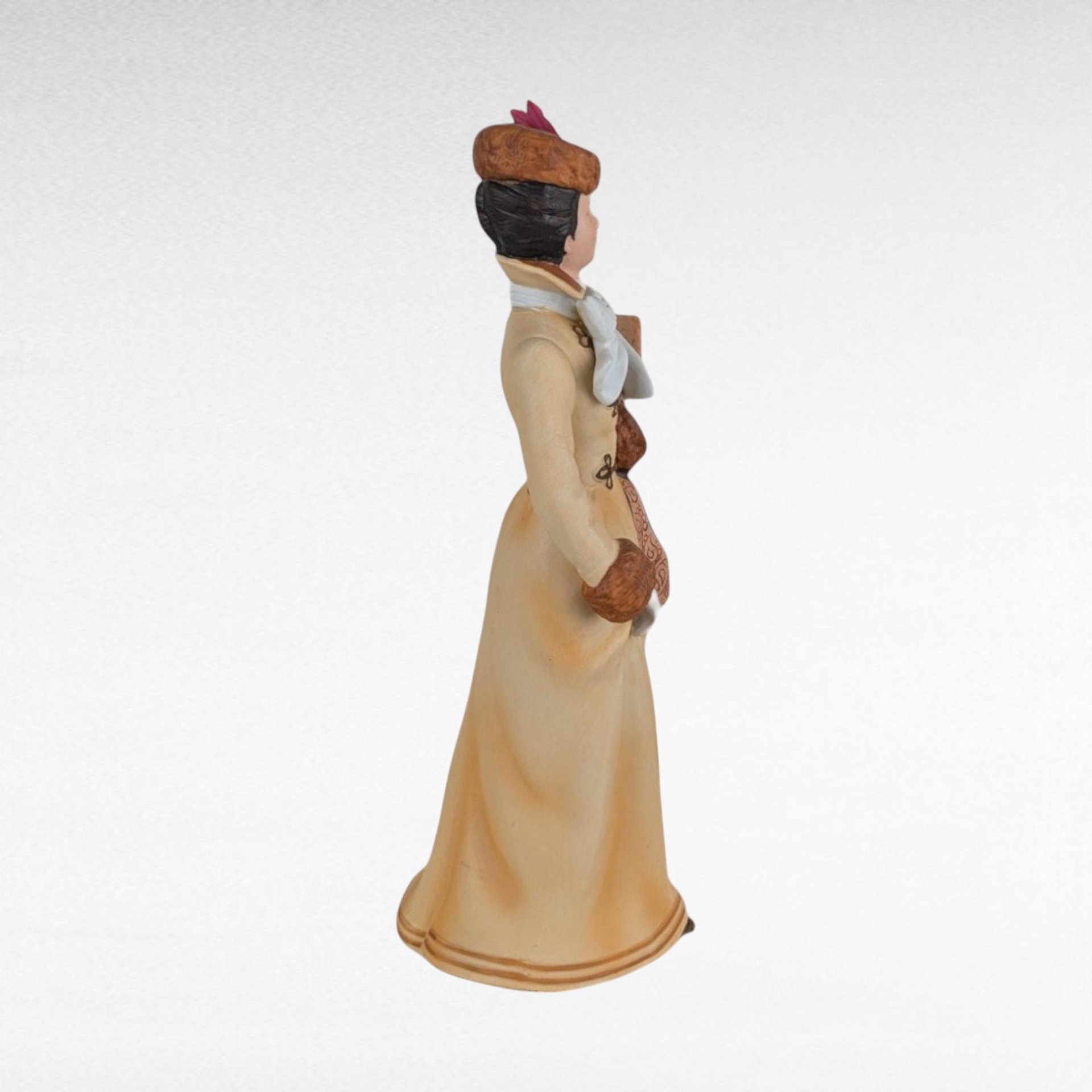 1981 Avon Mrs. Albee Award Figurine, Vintage Avon Collectible, Woman in Orange Dress, Sales Achievement Award, Ceramic Figurine
