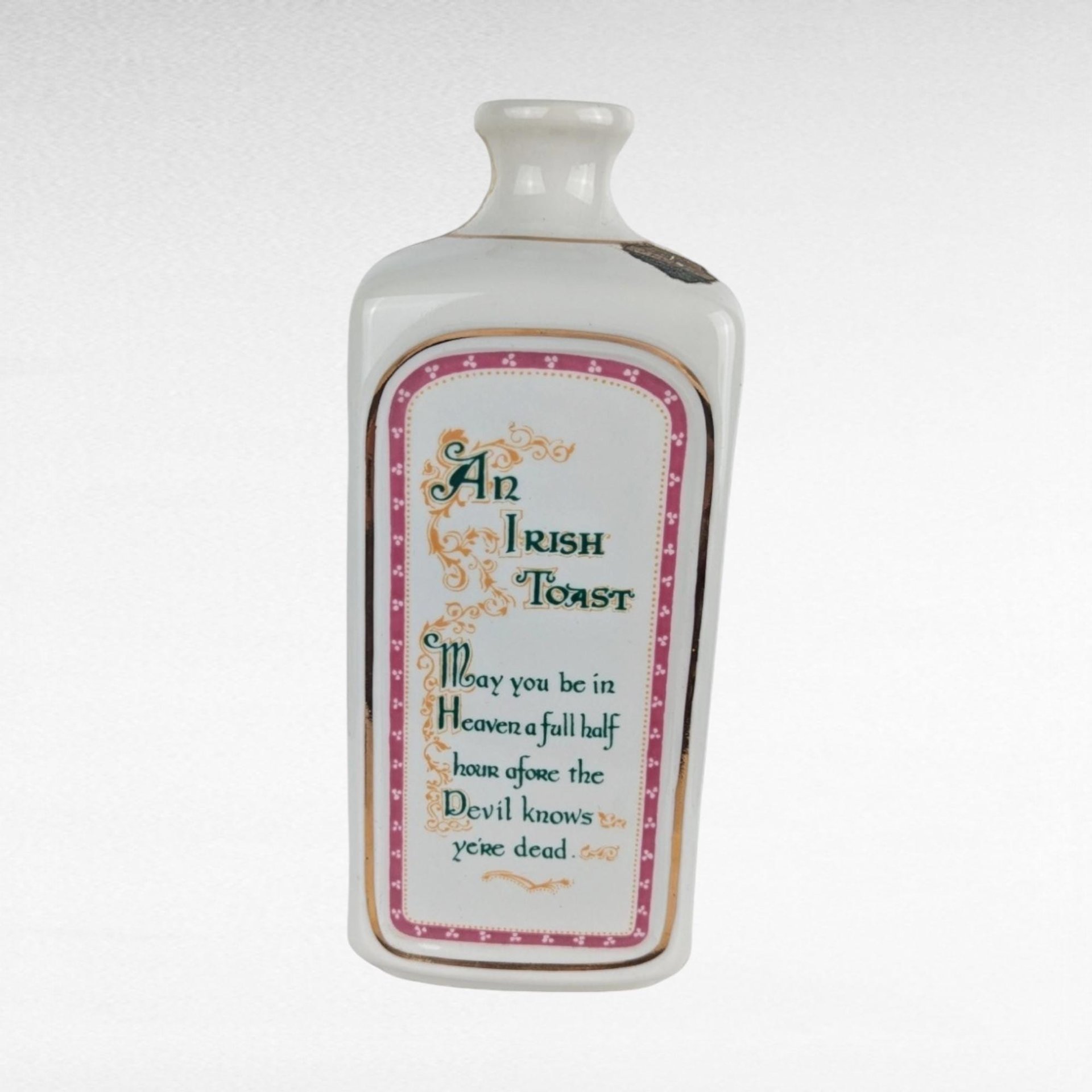 1970 Old Fitzgerald "An Old Gaelic Blessing" Decanter, Vintage Whiskey Decanter, Irish Blessing, Collectible Decanter, Empty Bottle