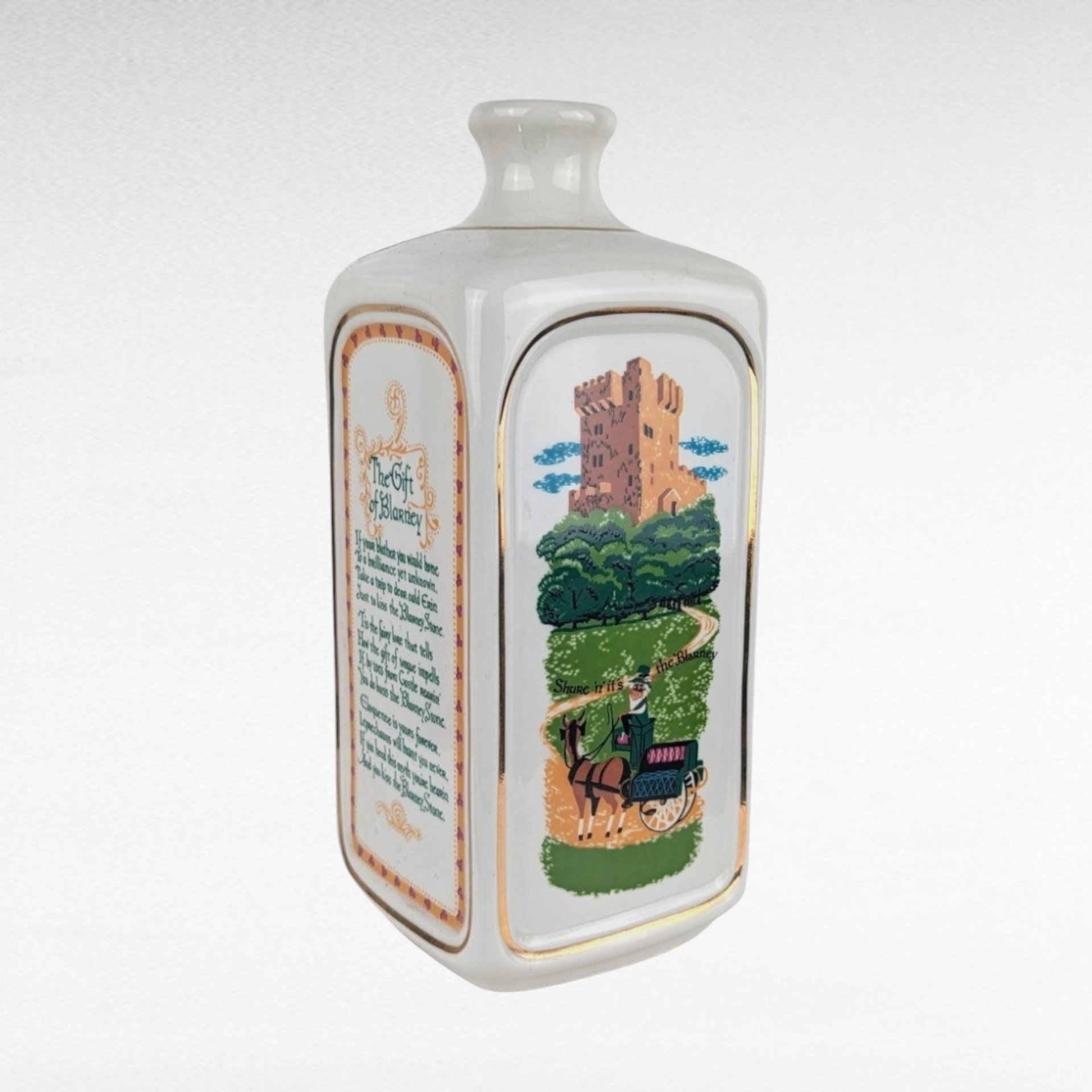 1970 Old Fitzgerald "An Old Gaelic Blessing" Decanter, Vintage Whiskey Decanter, Irish Blessing, Collectible Decanter, Empty Bottle