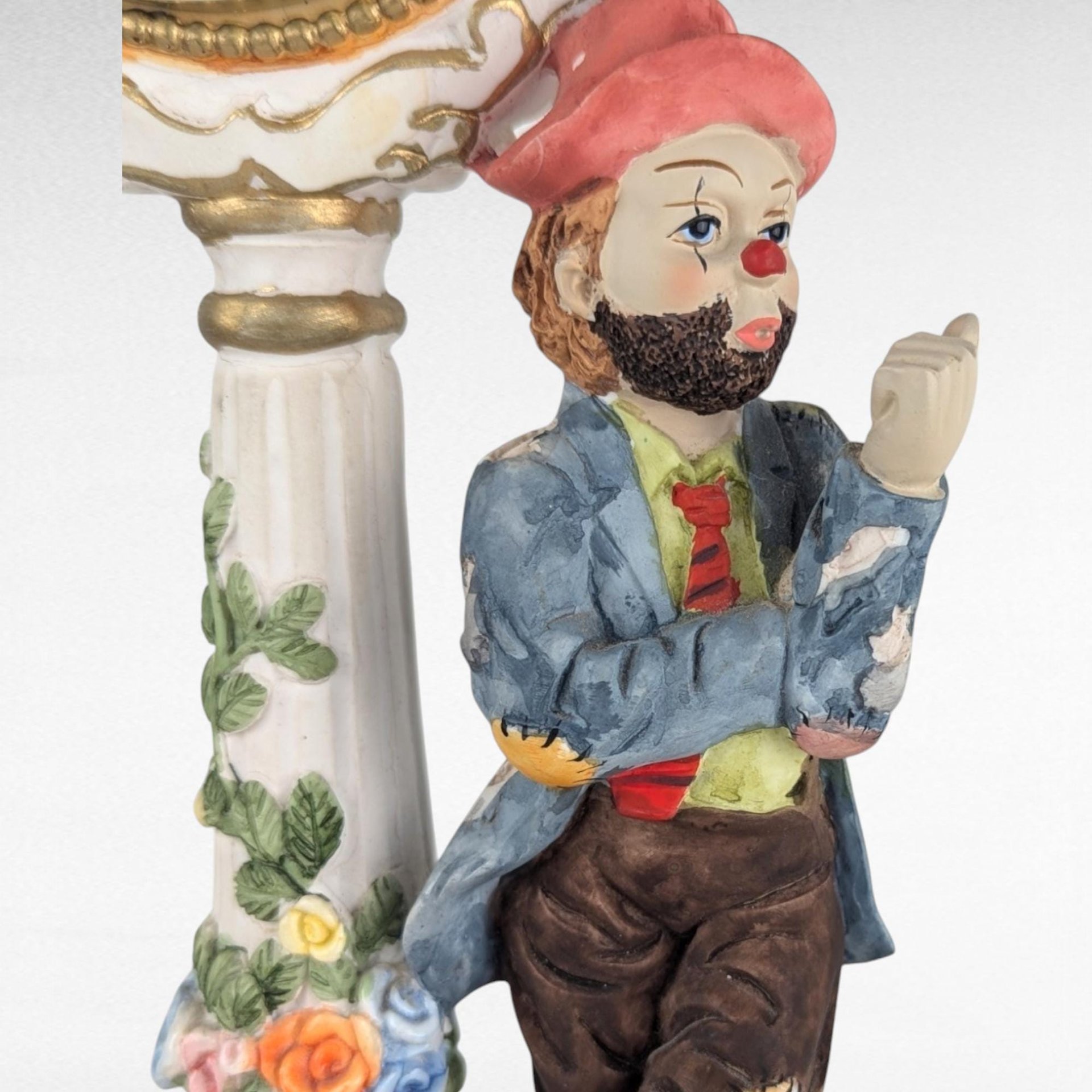 Vintage Crosa Quartz Clock, Hobo and Dog Figurine, Table Clock, Collectible Clock, Whimsical Decor, Unique Gift, Home Decor