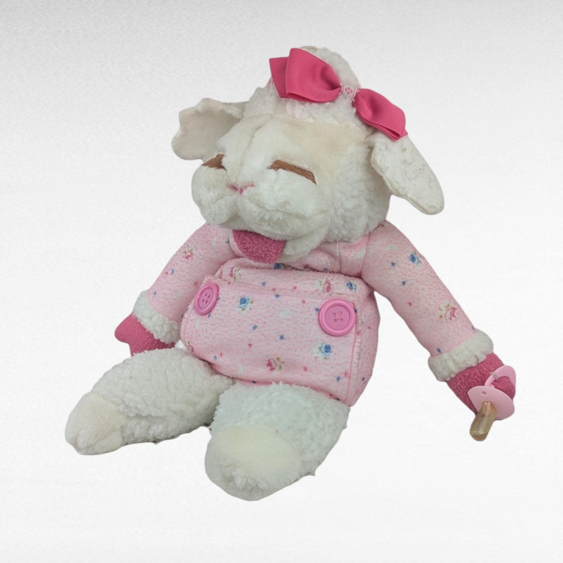 Vintage 1990 Baby Lamb Chop Plush Hand Puppet, Shari Lewis, Lamb Chop Toy, 90s Nostalgic Toy,  Kids Gift, Puppet Show