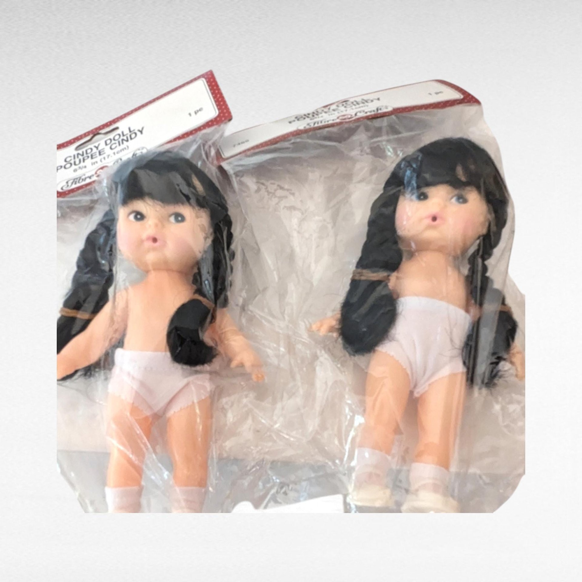 Set of 6 Poupee Cindy Dolls, Vintage Fashion Dolls, New in Package, Craft Dolls, Doll Customizing, Playline Dolls