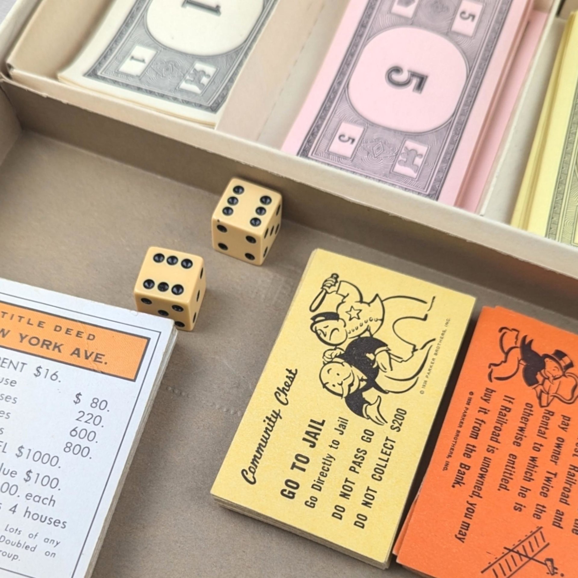 1961 Parker Brothers Monopoly Game, Vintage Board Game, Complete with Instructions, Family Game Night, Collectible Board Game