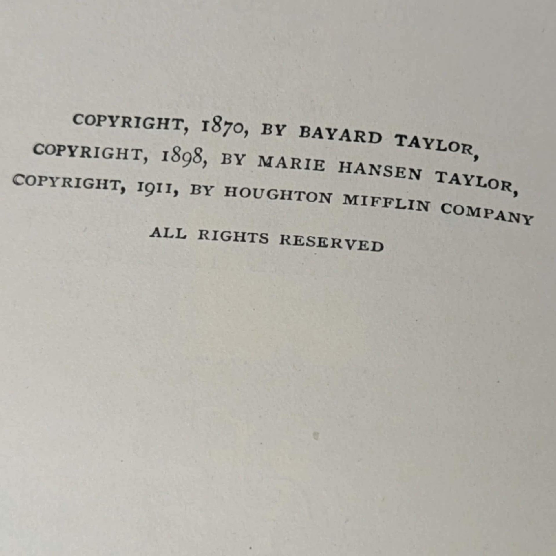 Antique Goethe's Faust Part 1, Translated by Bayard Taylor, Hardcover Book, Classic Literature, German Literature, Collectible Book
