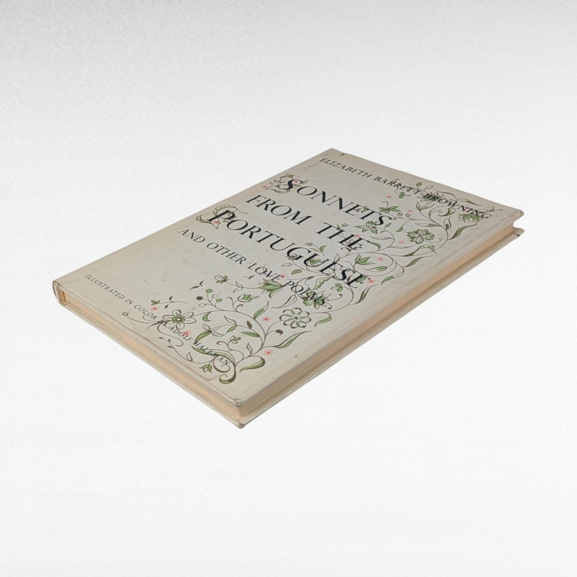 1954 Sonnets from the Portuguese by Elizabeth Barrett Browning, Hardcover Book, Illustrated, Love Poems, Collectible Book