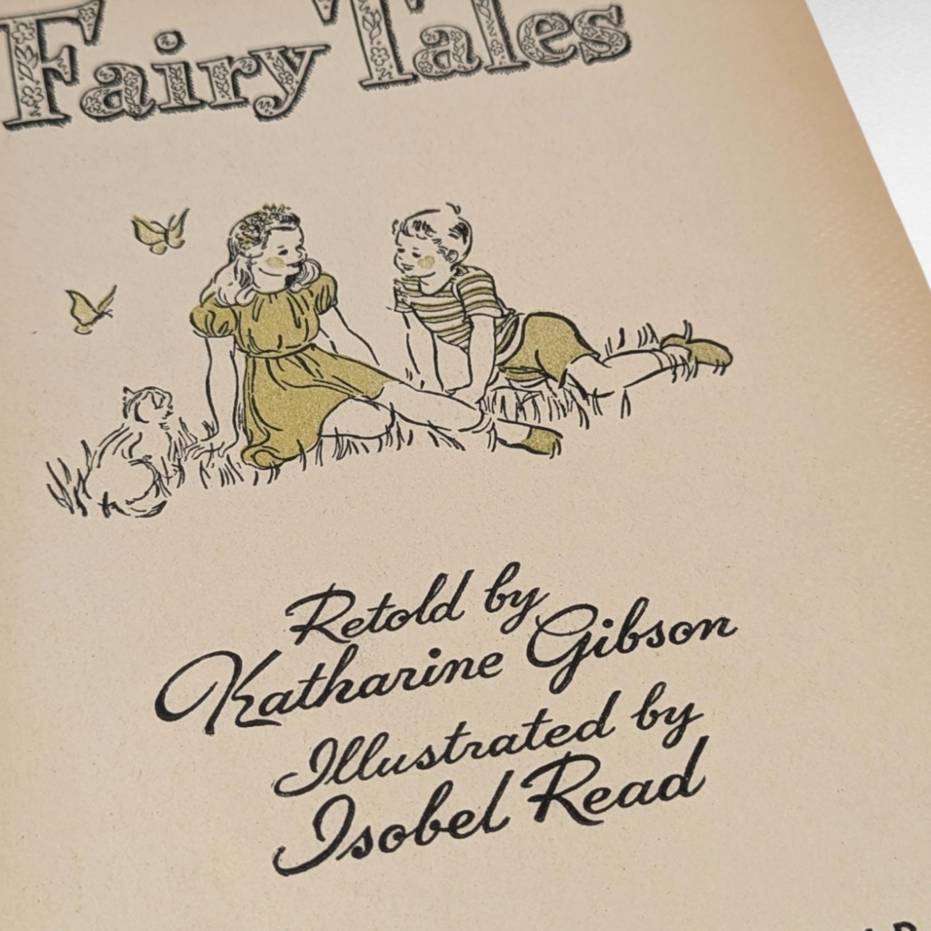 1950 Fairy Tales, Illustrated Children's Book, Hardcover Fairy Tales, Vintage Children's Book,  Katharine Gibson, Isobel Read