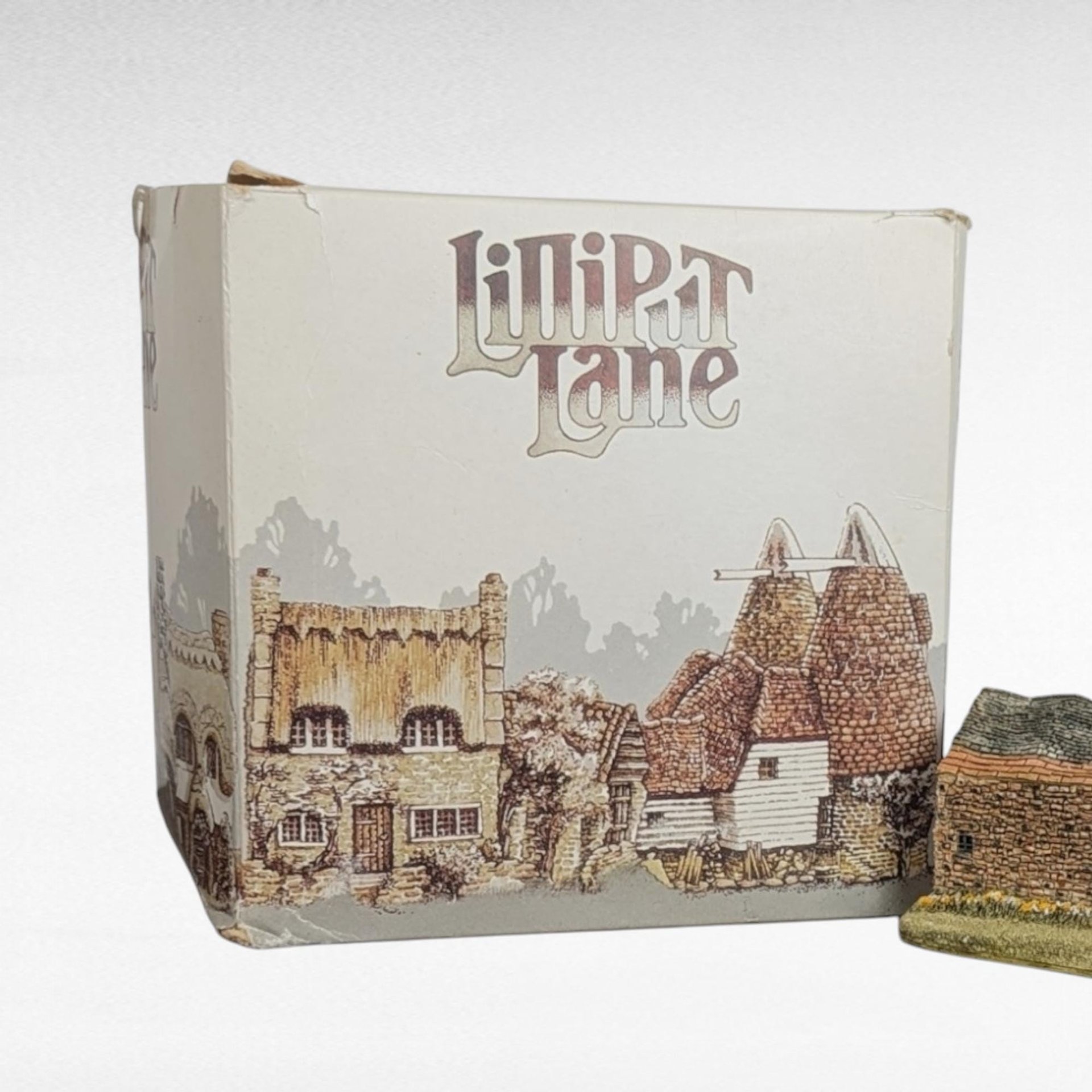 Lilliput Lane Yew Tree Farm Cottage | David Tate Figurine | Handcrafted English Village Model | Collectible Home Decor | 3 Inches