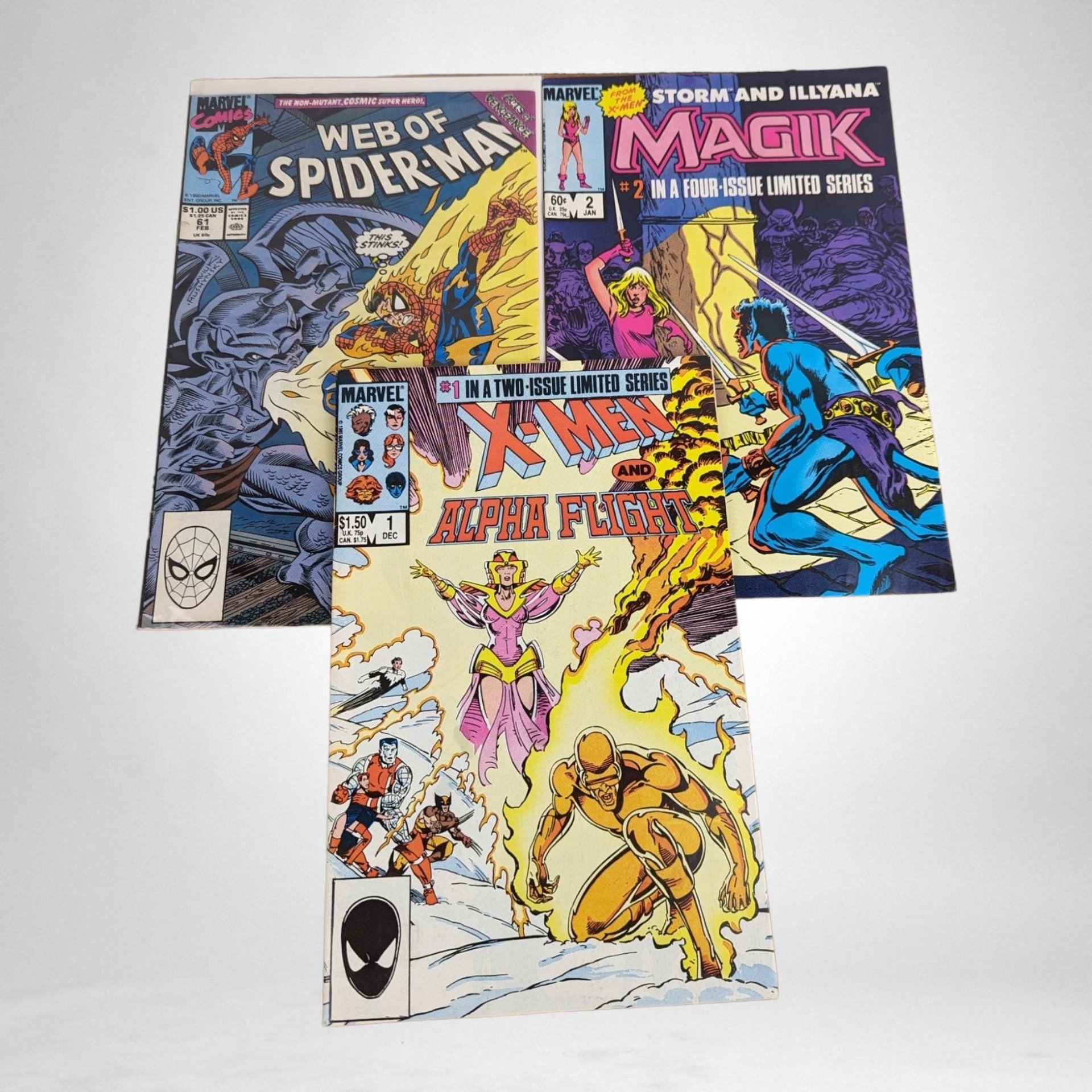 Vintage Comic Book Lot | Marvel Comics | Wolverine | X-Men | Kitty Pryde | 1980s Comics