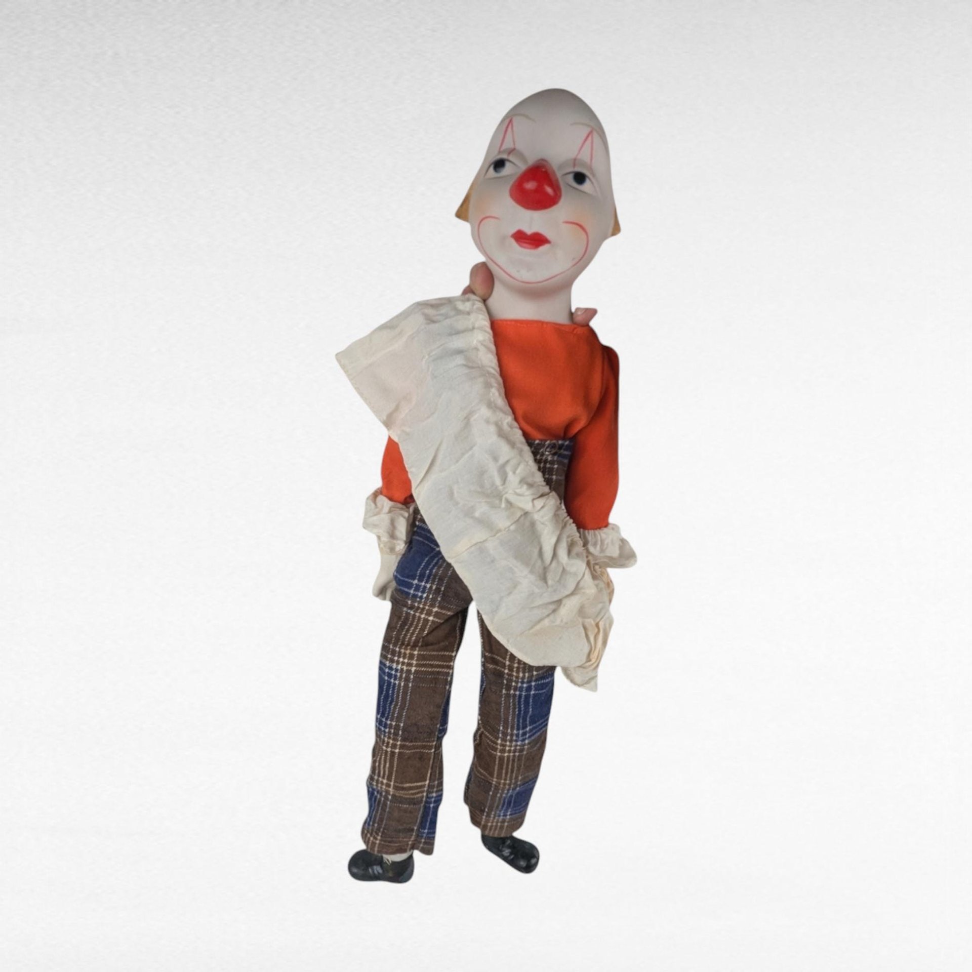 Vintage Sitting Clown Doll | Plaid Pants | Price Products | Collectible Clown | Unique Gift for Collectors