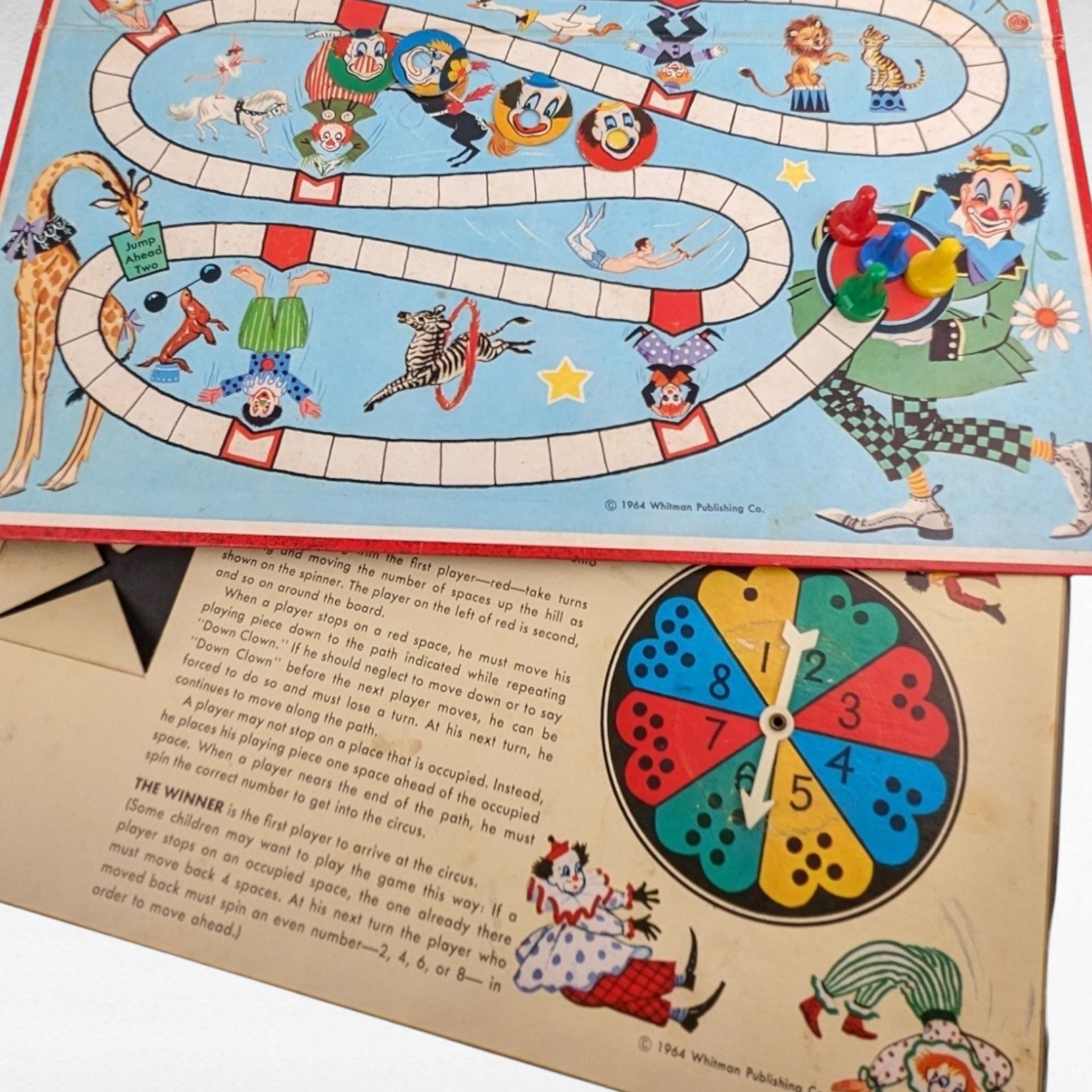 Vintage Whitman Up and Down Clown Board Game | Retro Board Game | Complete Game with Box | Children's Game