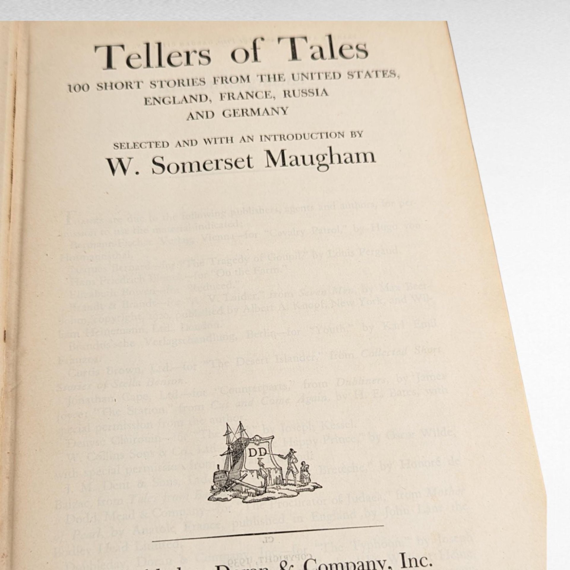 1939 Tellers of Tales by W. Somerset Maugham | 100 Short Stories | Vintage Anthology