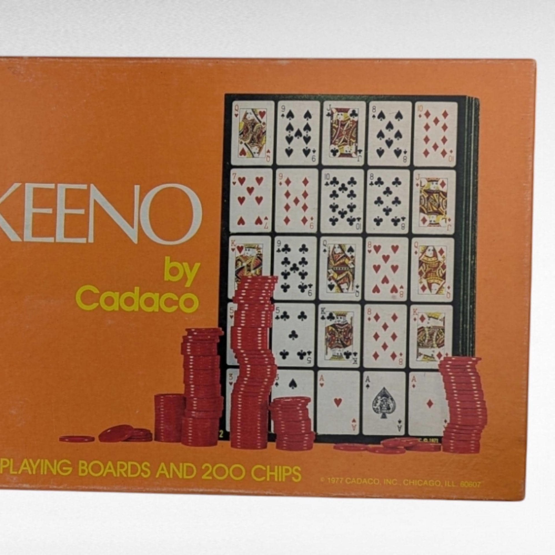 Vintage 1977 Cadaco Poker-Keeno Game - Complete - Family Game Night - Party Game