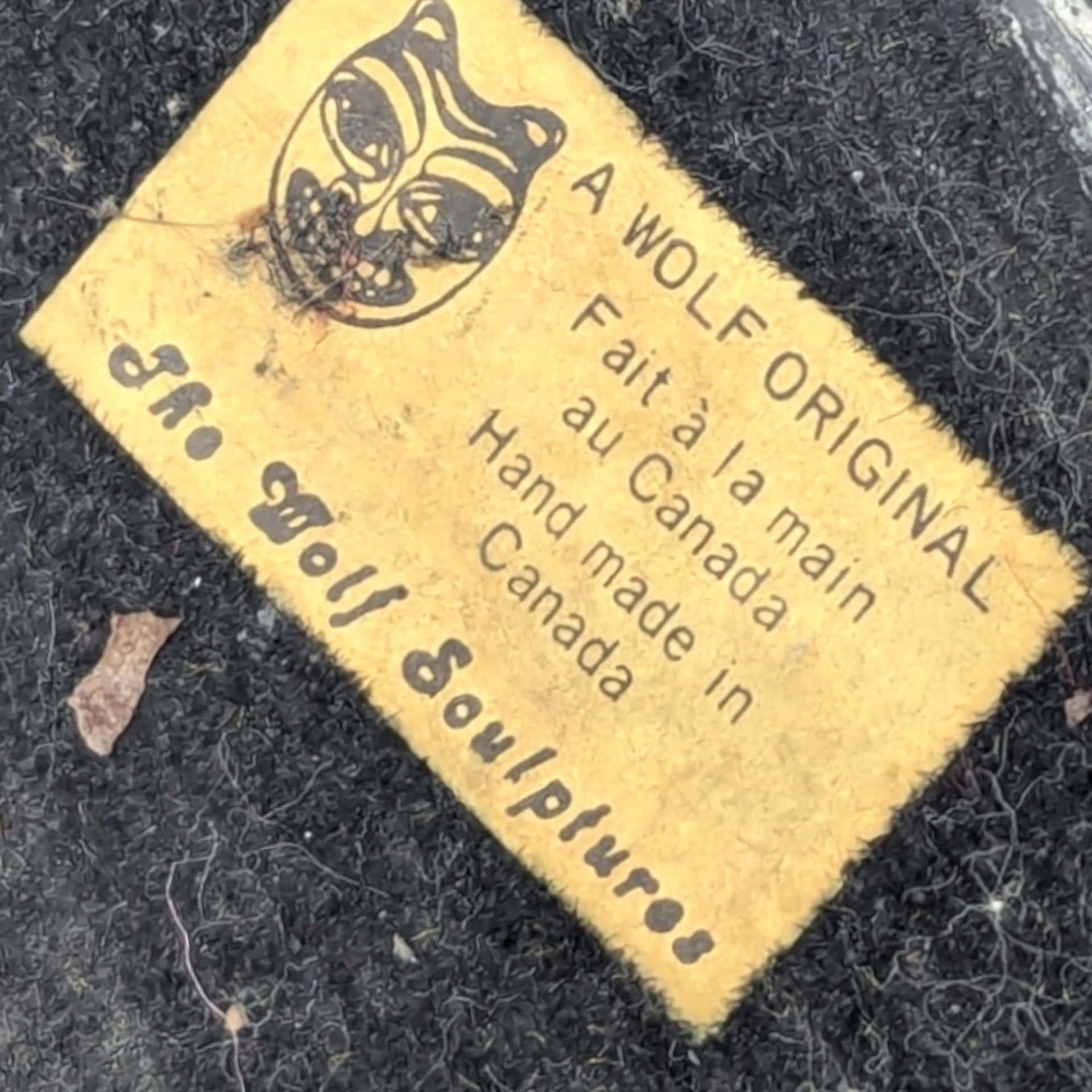 Vintage A. Wolf Original Eskimo Stone and Marble Sculpture | Inuit Art | Hand-Carved | Arctic Decor | Collectible Figurine