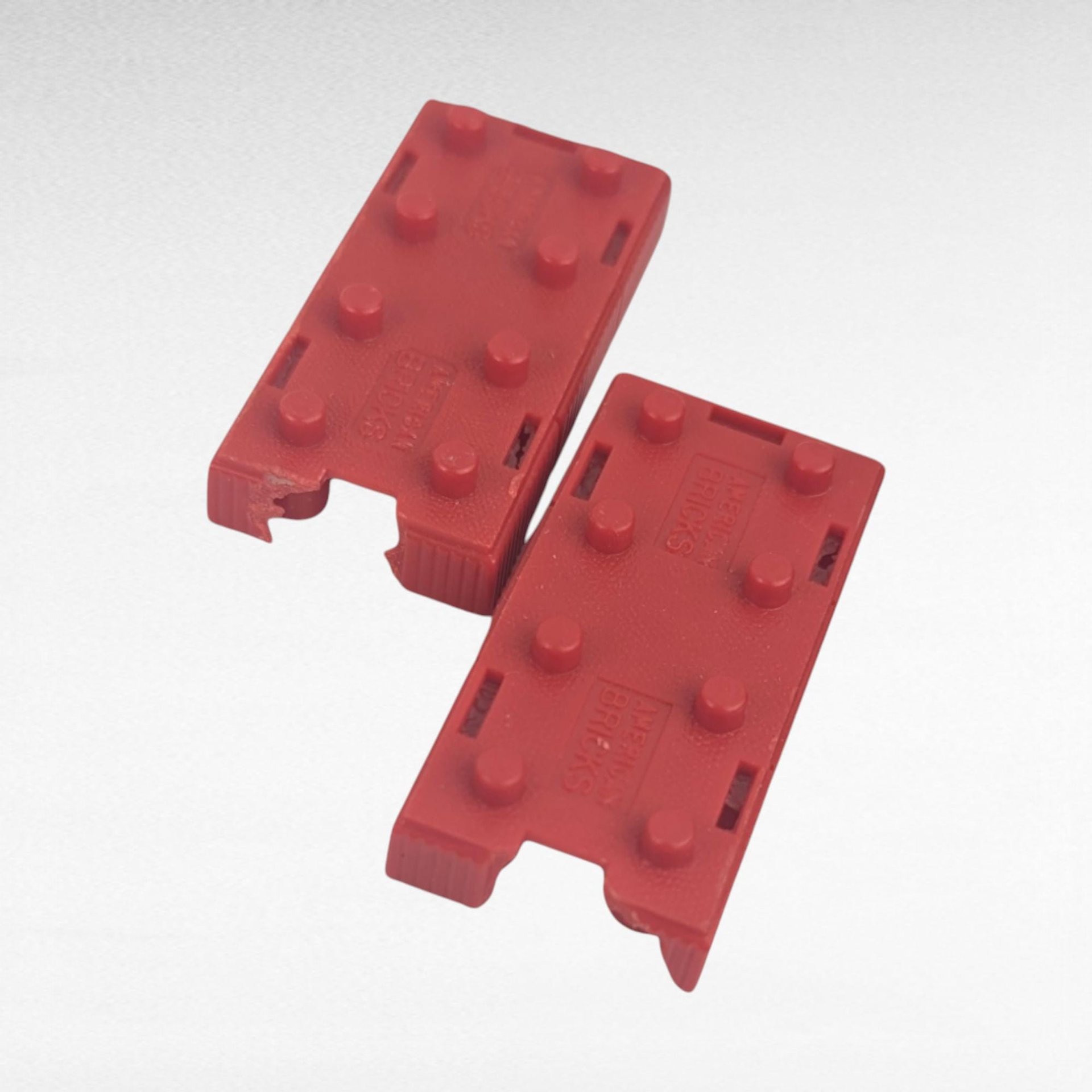 Vintage American Plastic Bricks by Halsam Products - Construction Toy - Incomplete Set