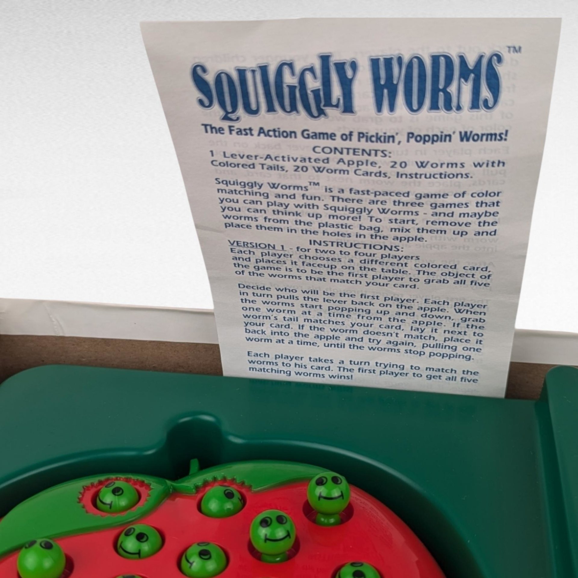 Vintage 1991 Golden Squiggly Worms Game | Complete with Instructions | Family Fun | Kids Game