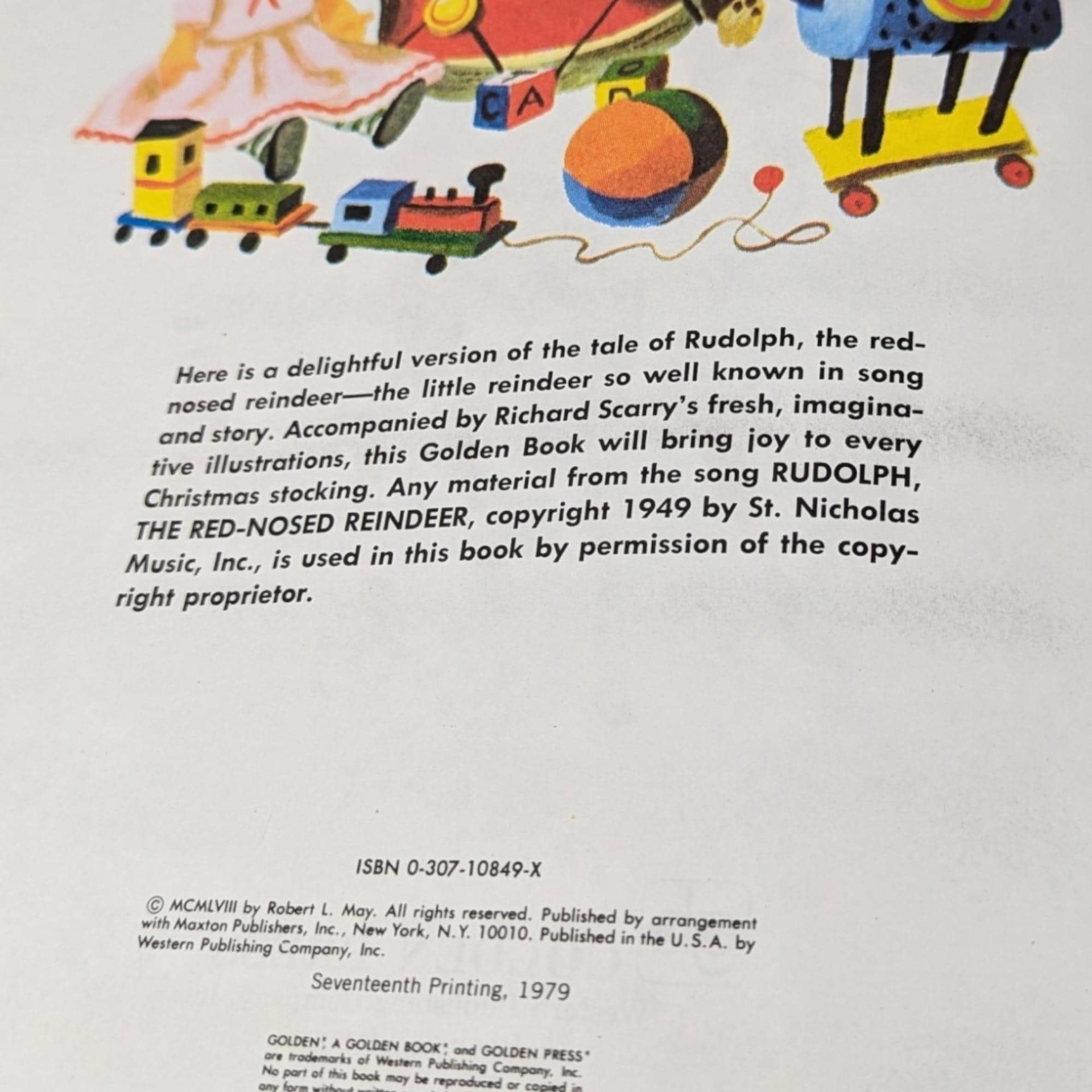 Vintage 1979 Rudolph the Red-Nosed Reindeer by Barbara Shook Hazen | Hardcover Children's Book | Illustrated by Richard Scarry