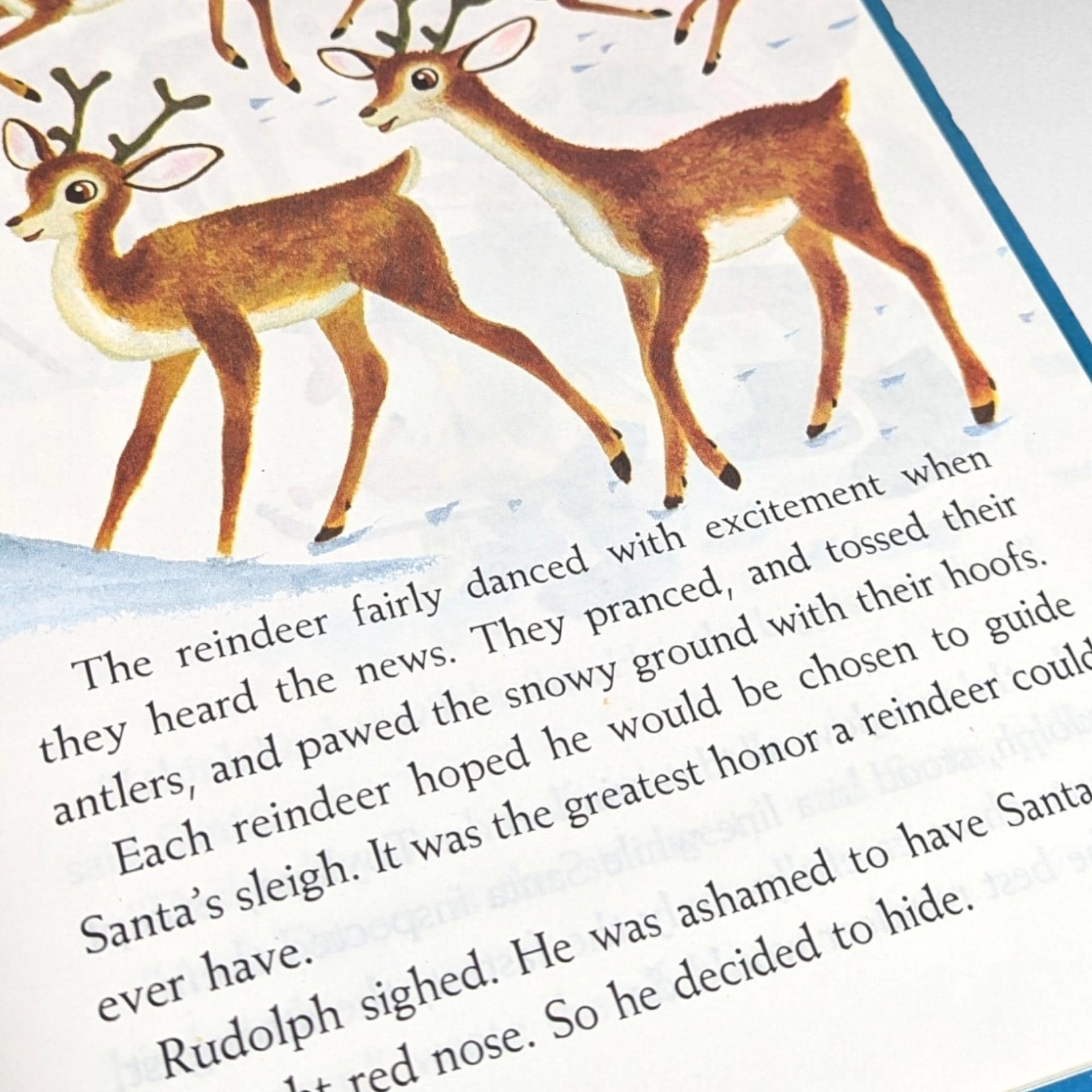 Vintage 1979 Rudolph the Red-Nosed Reindeer by Barbara Shook Hazen | Hardcover Children's Book | Illustrated by Richard Scarry