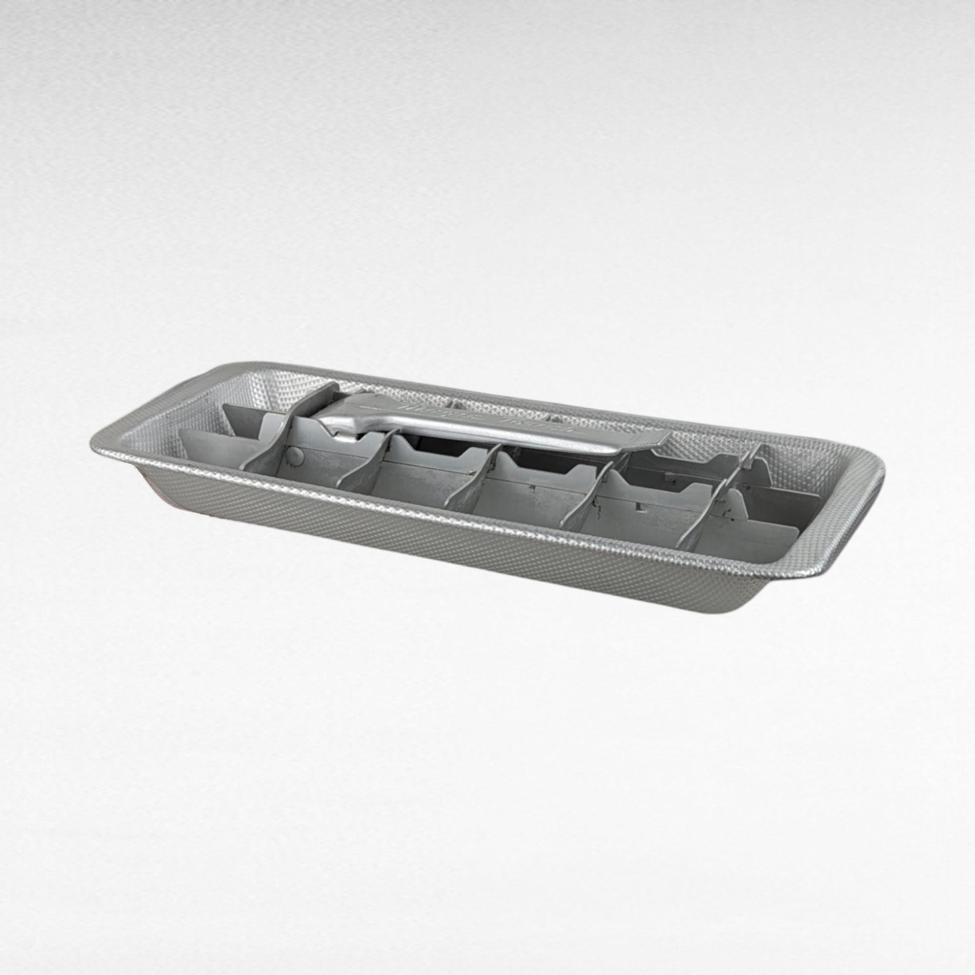 Vintage Magic Touch Ice Cube Tray - Aluminum Ice Tray with Lever - Retro Kitchen Gadget - Mid-Century Barware