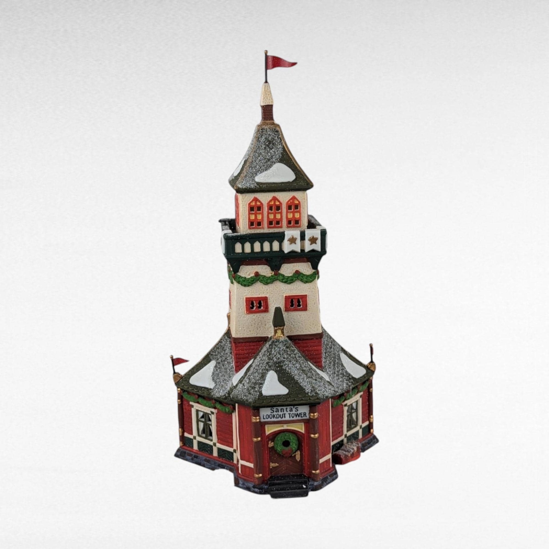 Vintage Department 56 Santa's Lookout Tower - North Pole Series - Christmas Village - Lighted Building - Retired - Collectible