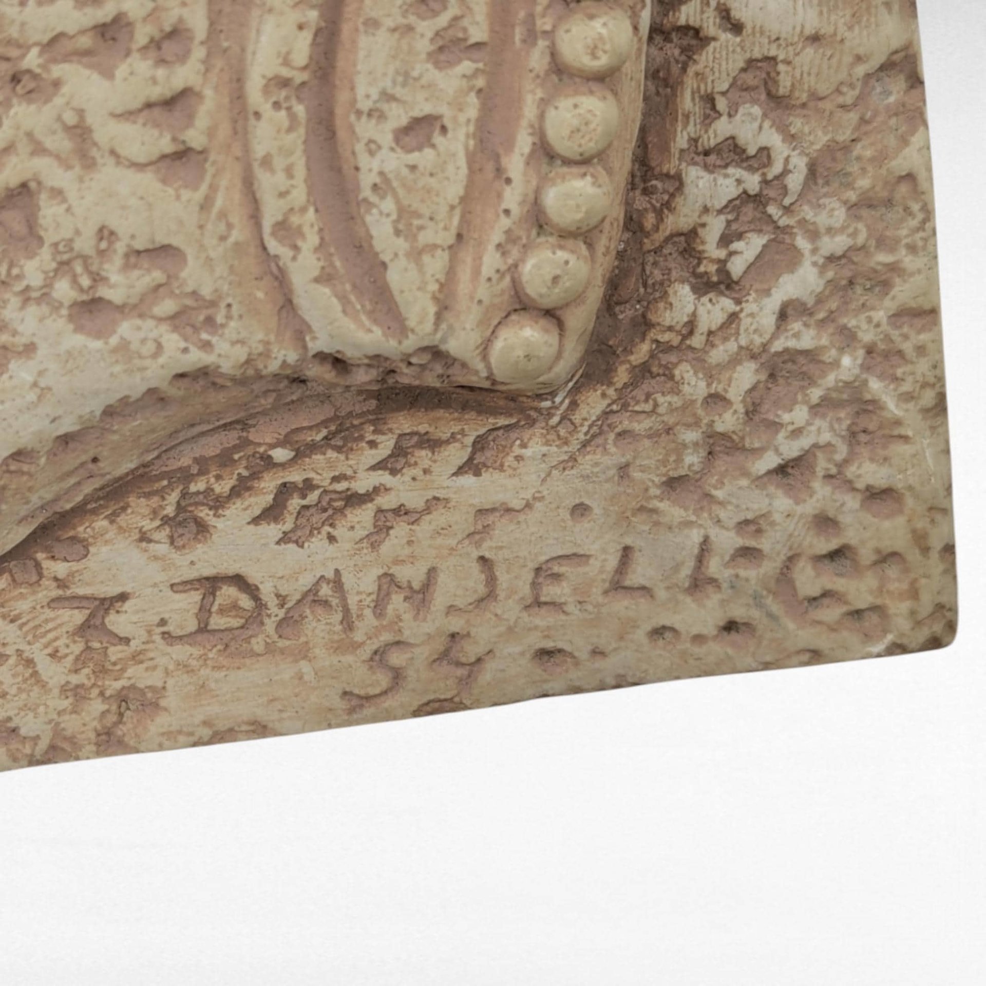 Pair of Vintage Z. Danjell Creations Greek Wall Plaques - Horse and Bull - Plaster Relief Art -  Classical Decor - Textured Wall Hangings