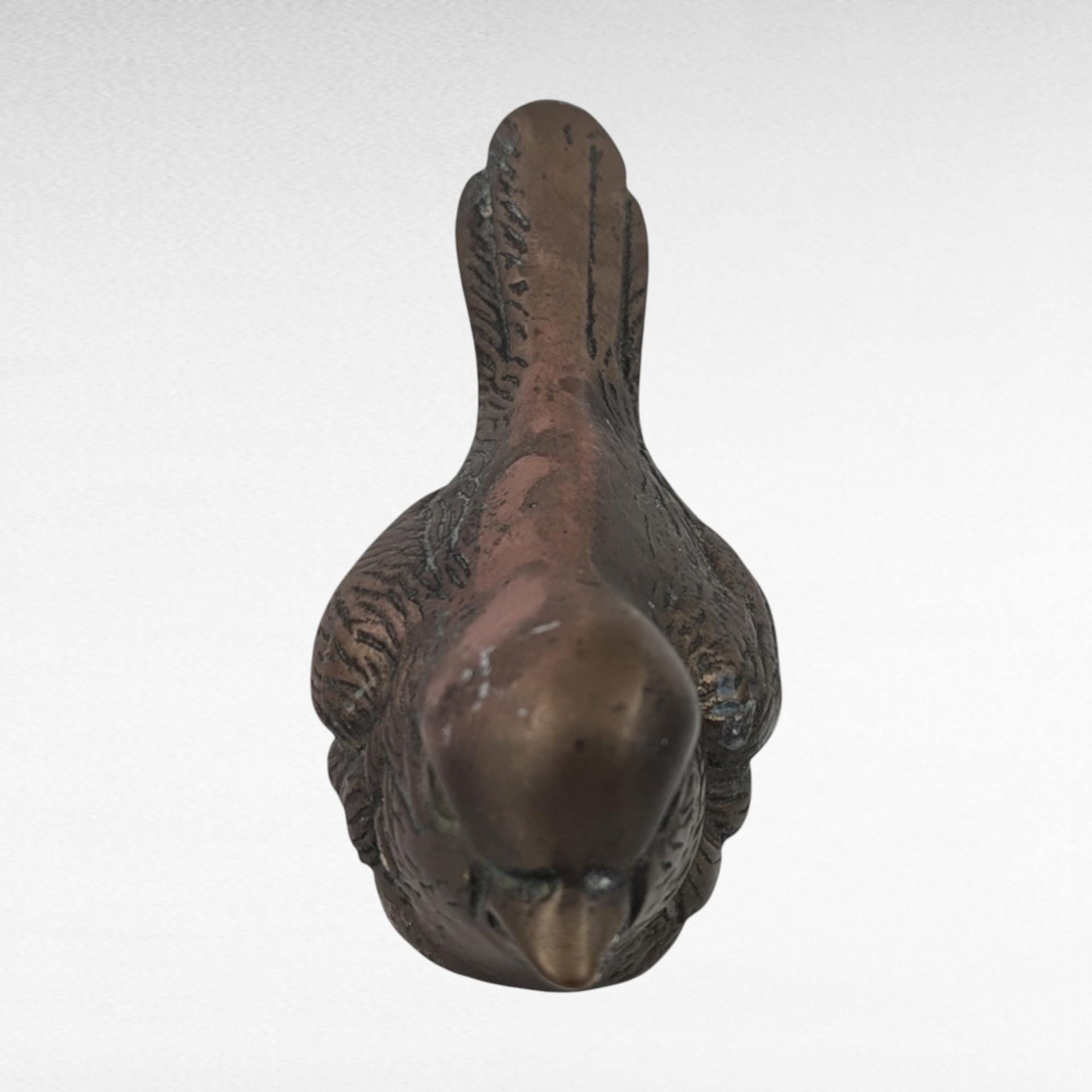 Vintage Metal Bird Figurine, Brass Bird Sculpture, Decorative Bird Statue, Paperweight, Desk Decor, Mid-Century Modern Style