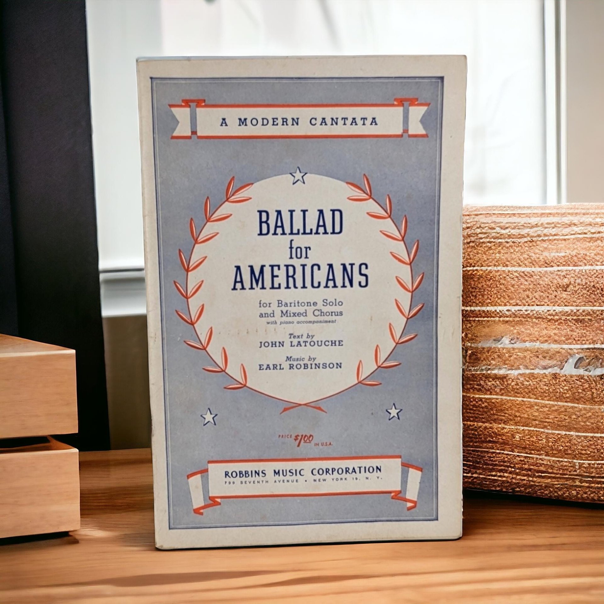 Vintage "Ballad for Americans" Sheet Music - Modern Cantata - Baritone & Chorus - Earl Robinson