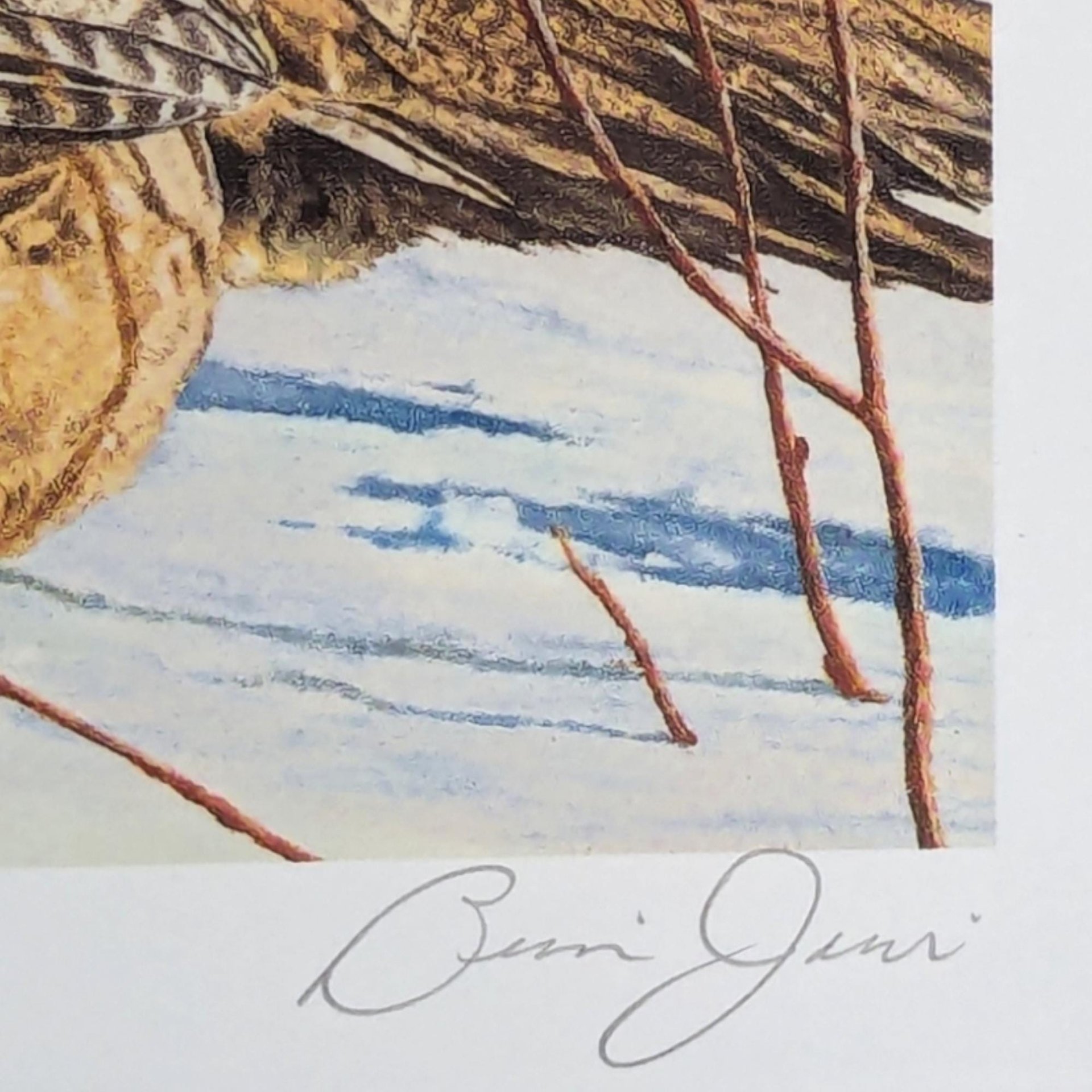 1987 Minnesota Pheasant Habitat Stamp Print, Framed & Signed Brian Jarvi, Limited Edition #1835/3500