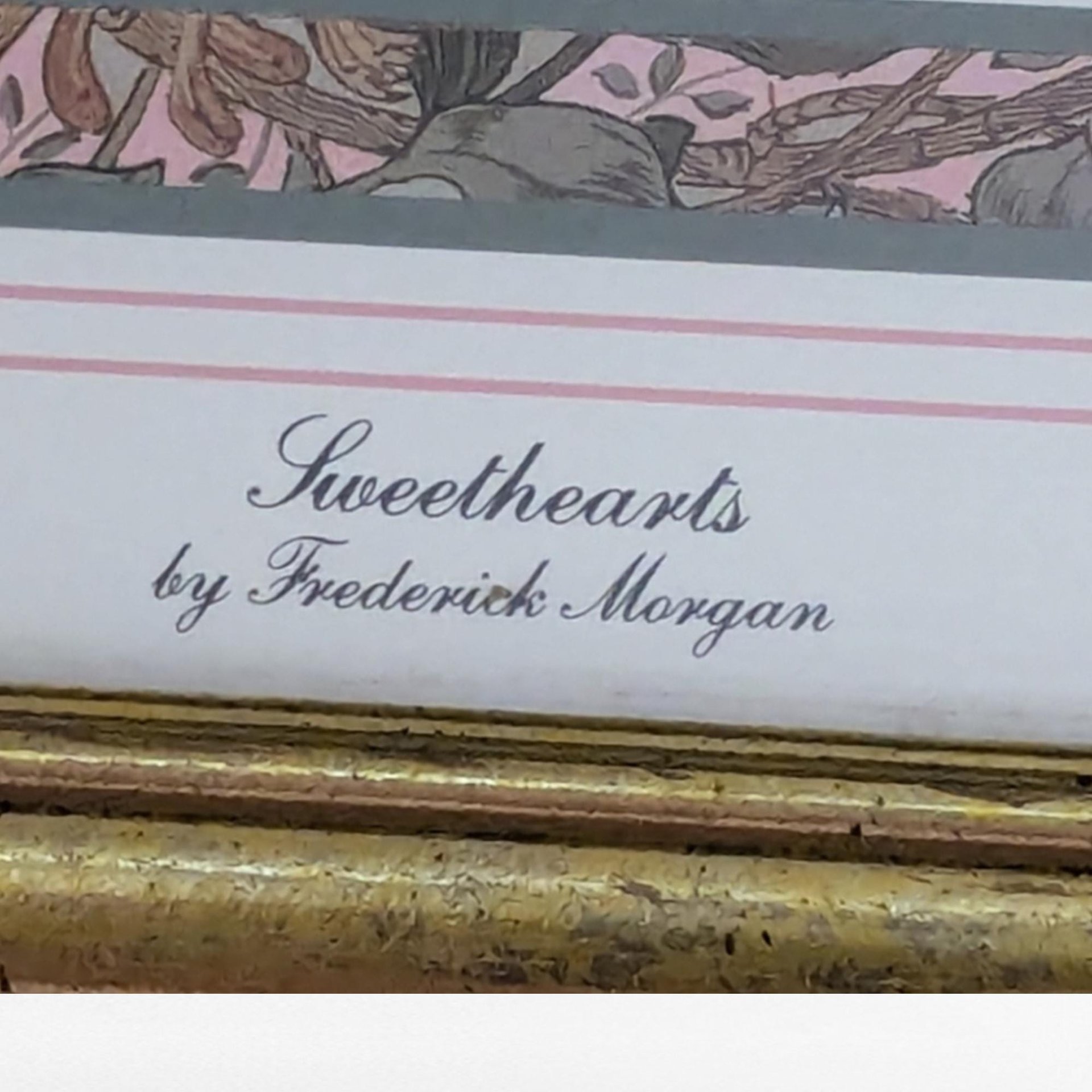 Vintage Frederick Morgan "Sweethearts" Print, Framed Romantic Couple Artwork, 29.5 x 23.25 Inches