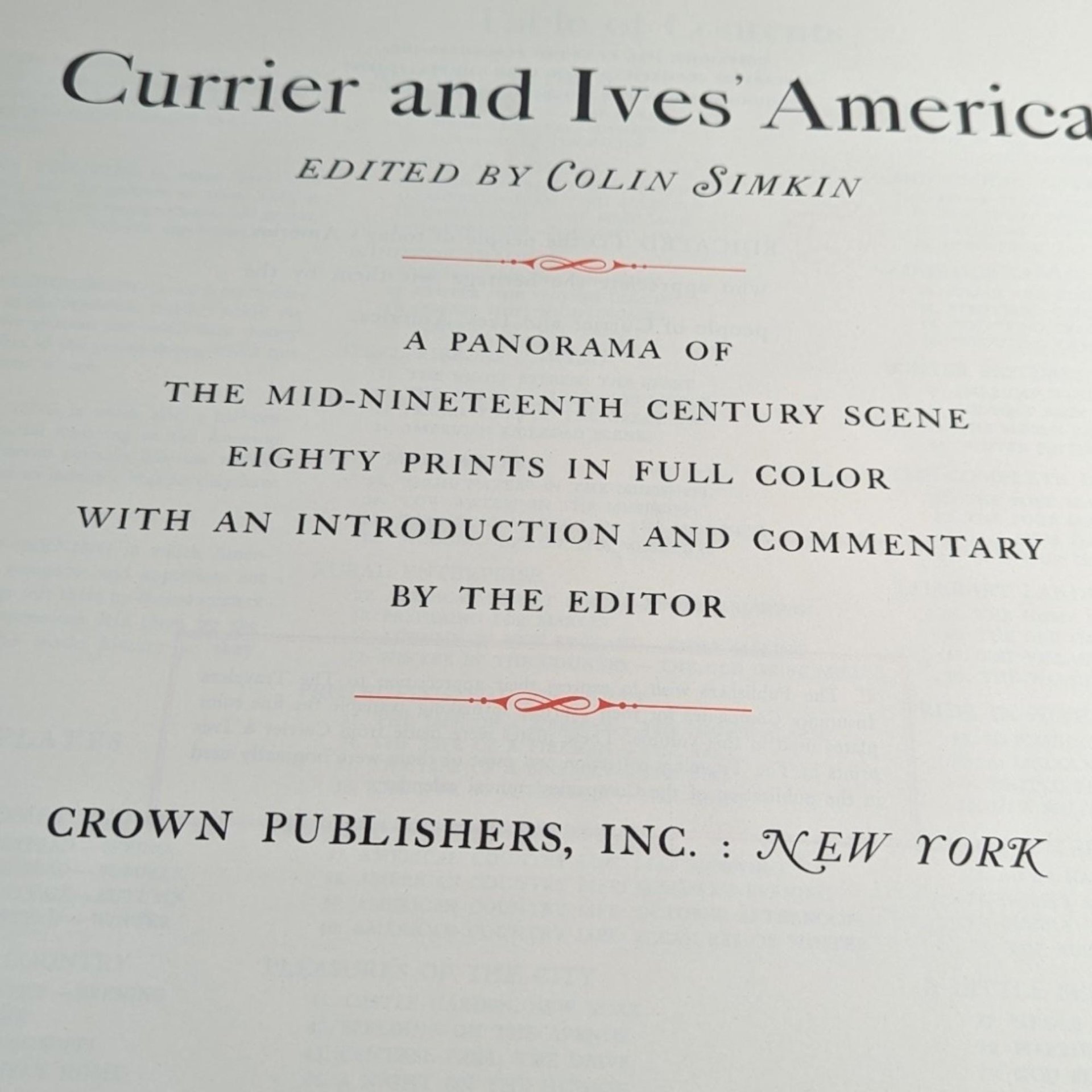 1952 Currier and Ives America, Vintage Illustrated Book, Colin Simkin, Mid-19th Century Prints, Americana, History Book, Art Book