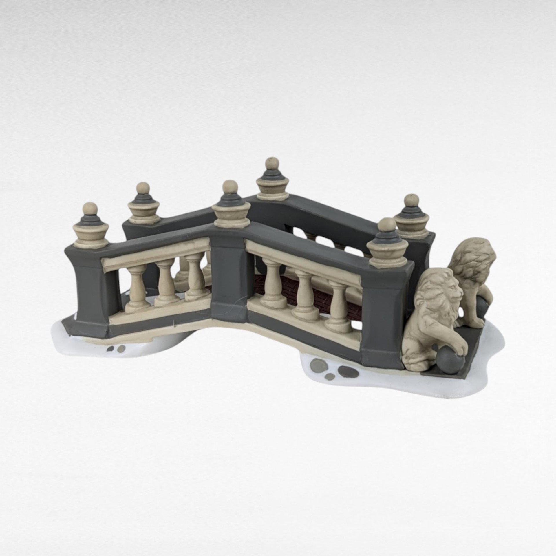 Dept 56 Heritage Village Bridge Set, Pair of Ceramic Bridges, Replacement Pieces, Christmas Village Accessory, Gift for Collector