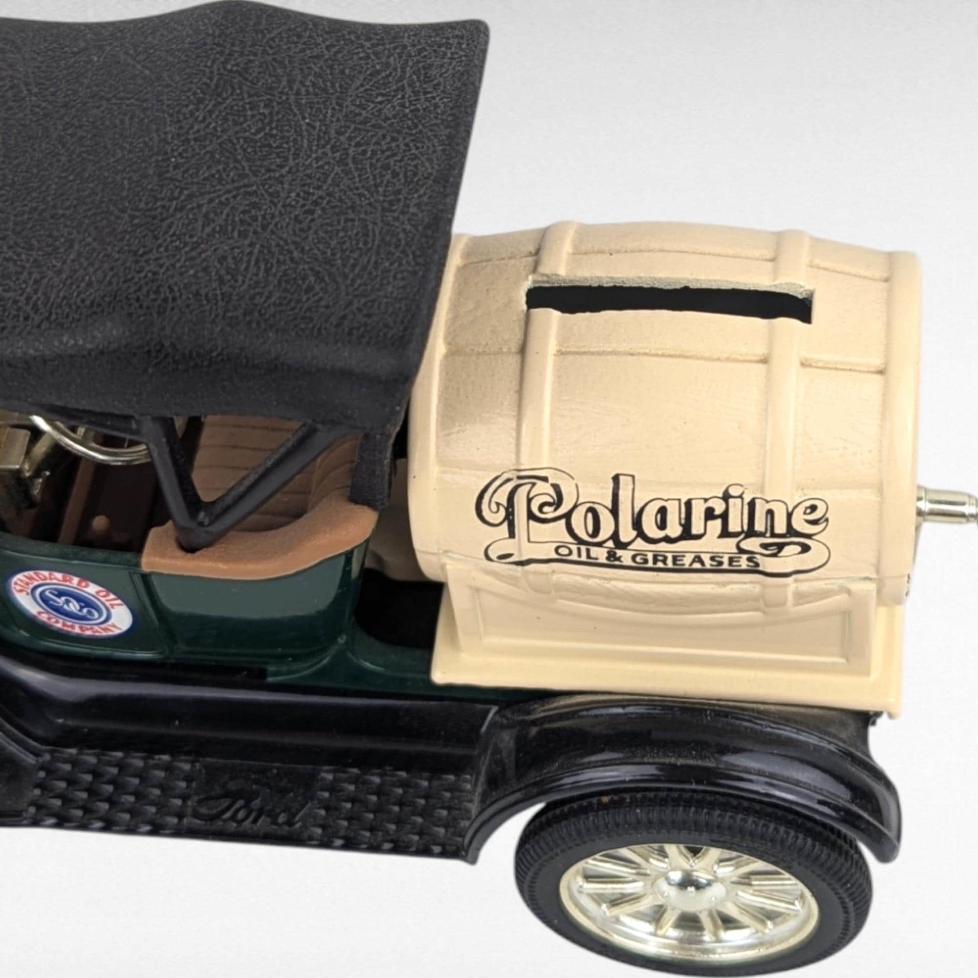 Vintage Oil Company Diecast Banks - Castrol & Polarine Model T Trucks - With Box