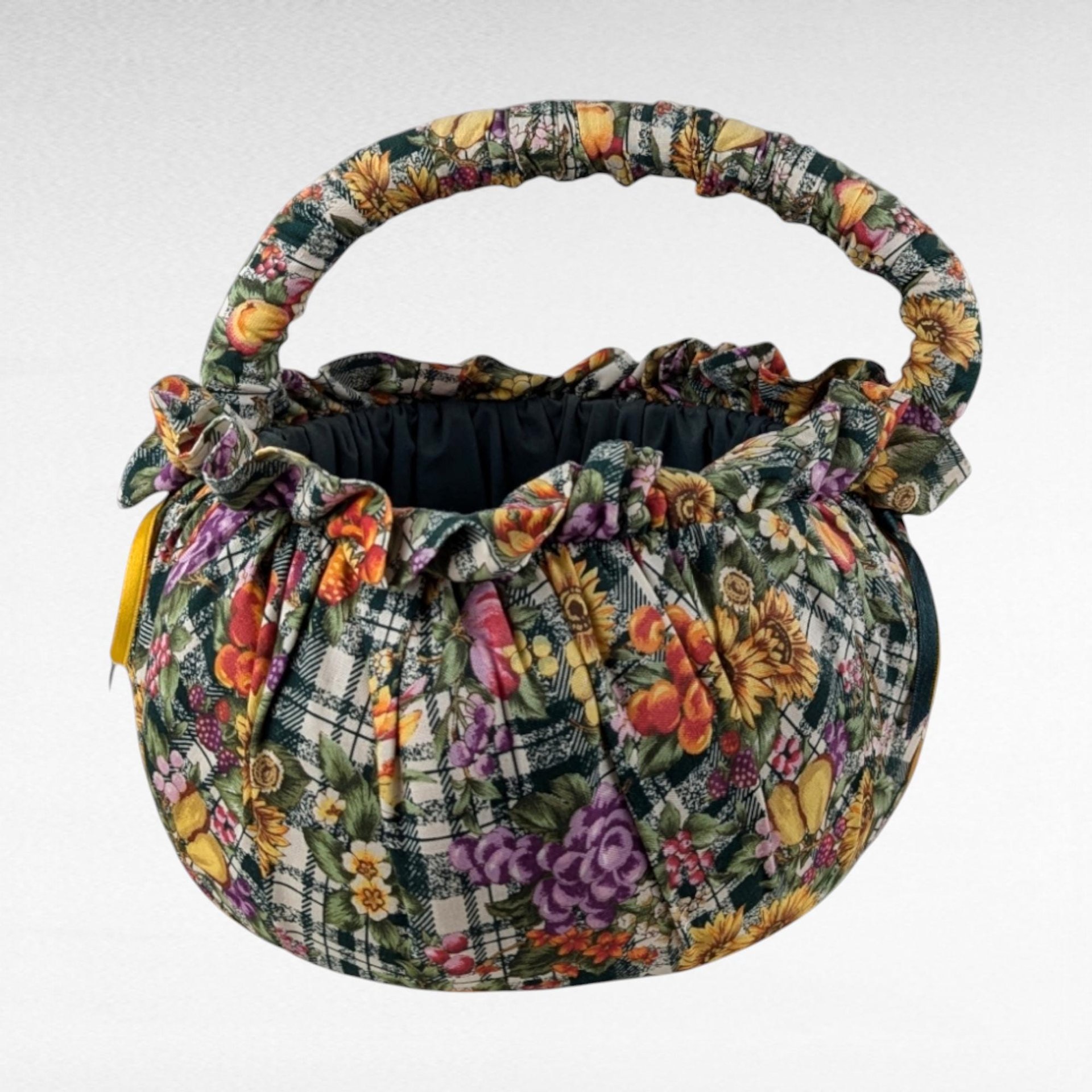 Vintage Set of 3 Matching Fabric Baskets, Floral Print Storage Baskets, Nesting Baskets, Home Decor, Gift Idea, Organization