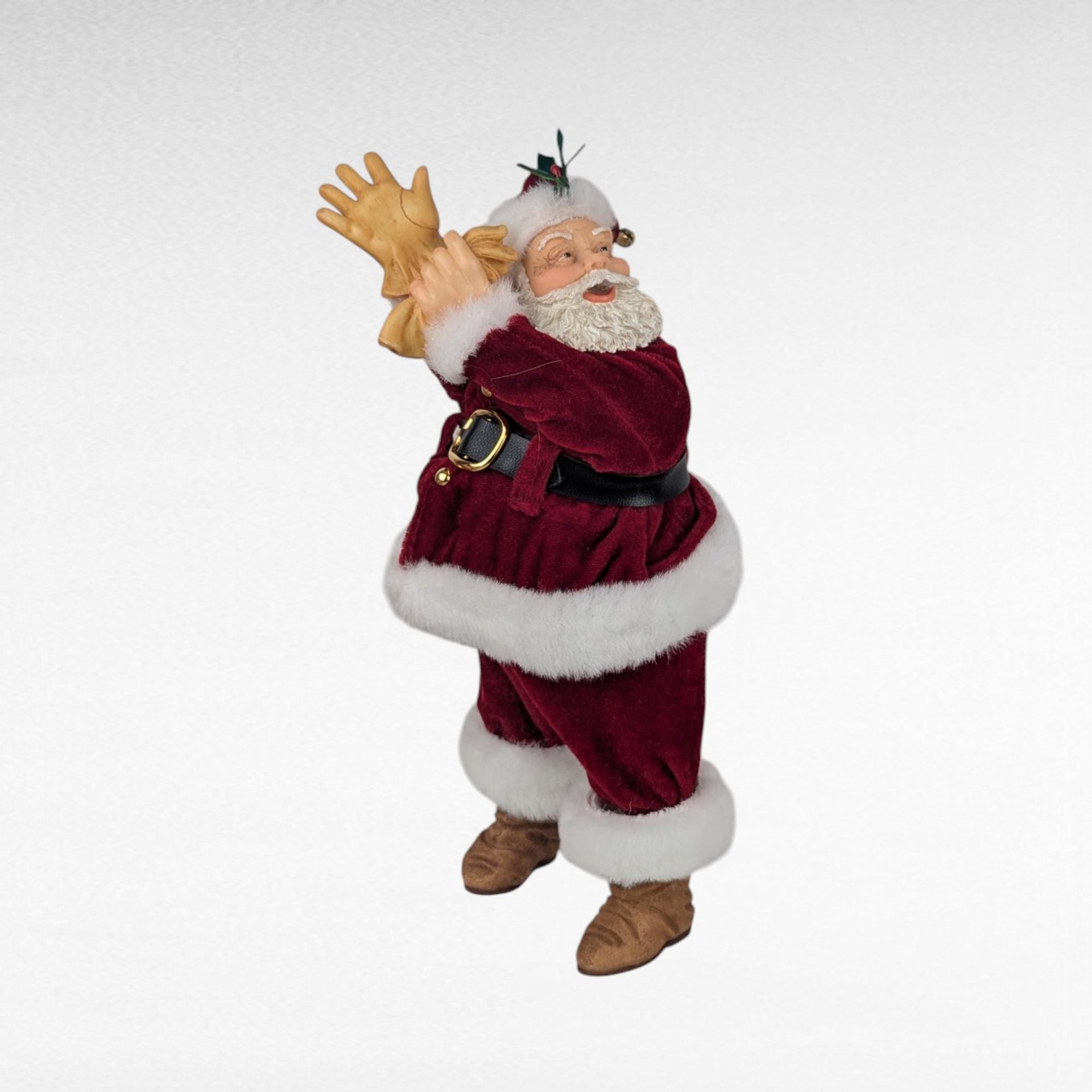 Vintage Santa Claus Figures, Set of 3, Christmas Decor, Hallmark Santa, Shelf Sitter, Collectible Santa, Holiday Decor