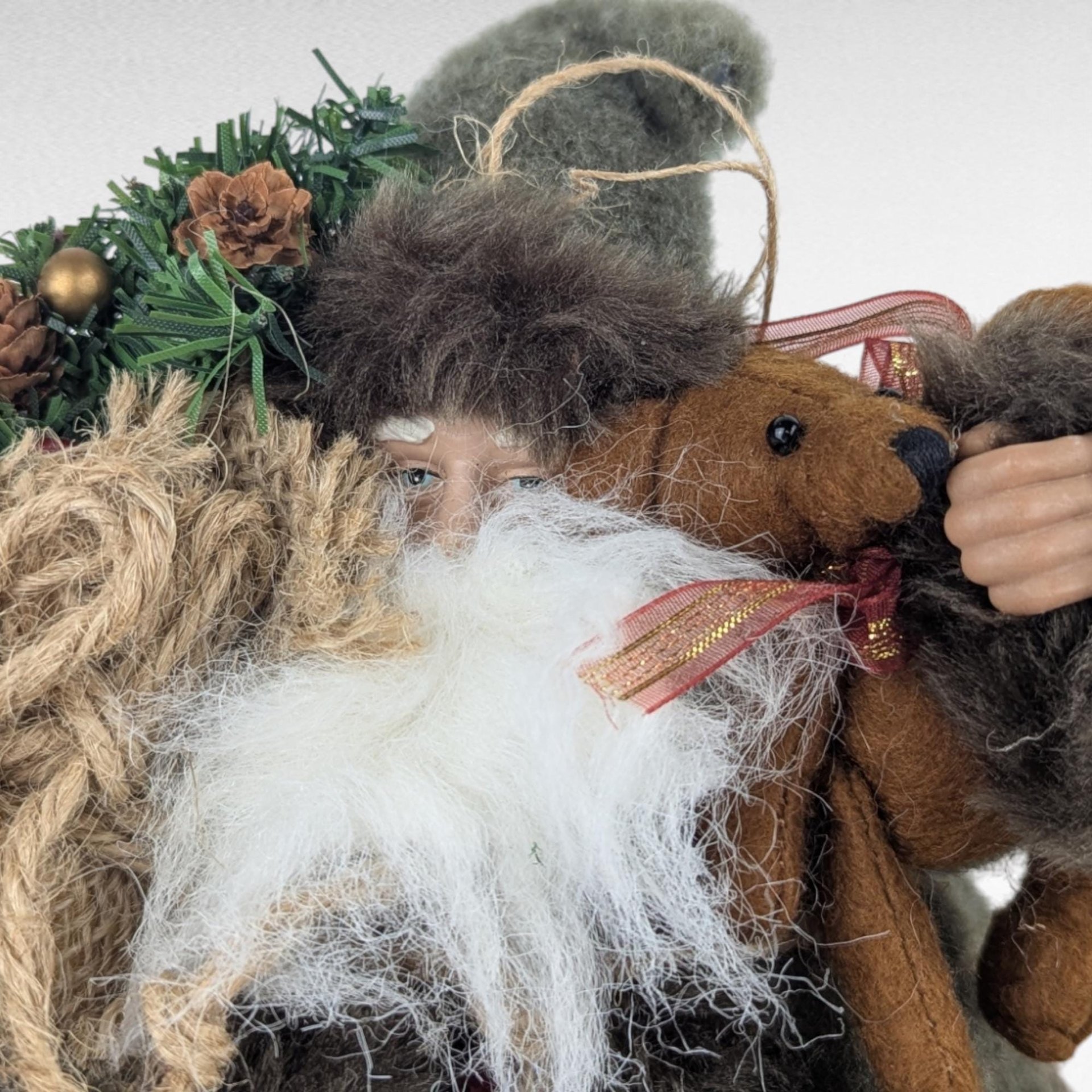 Vintage Santa Claus Figures, Set of 3, Christmas Decor, Hallmark Santa, Shelf Sitter, Collectible Santa, Holiday Decor