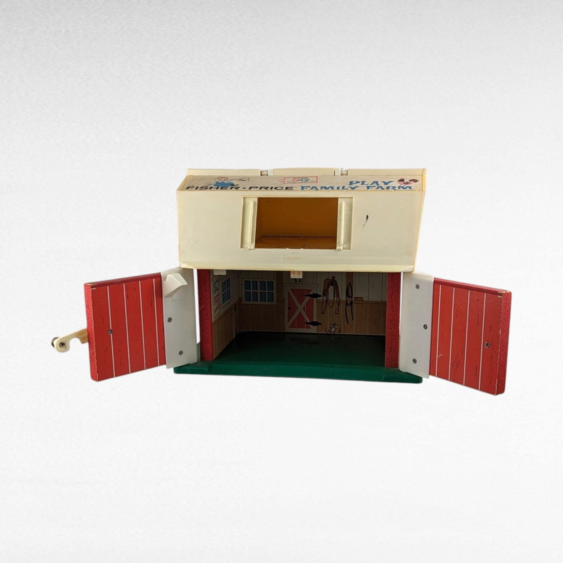 Vintage 1967 Fisher Price Play Family Farm Barn, Little People Barn, Toy Barn, Collectible Toy