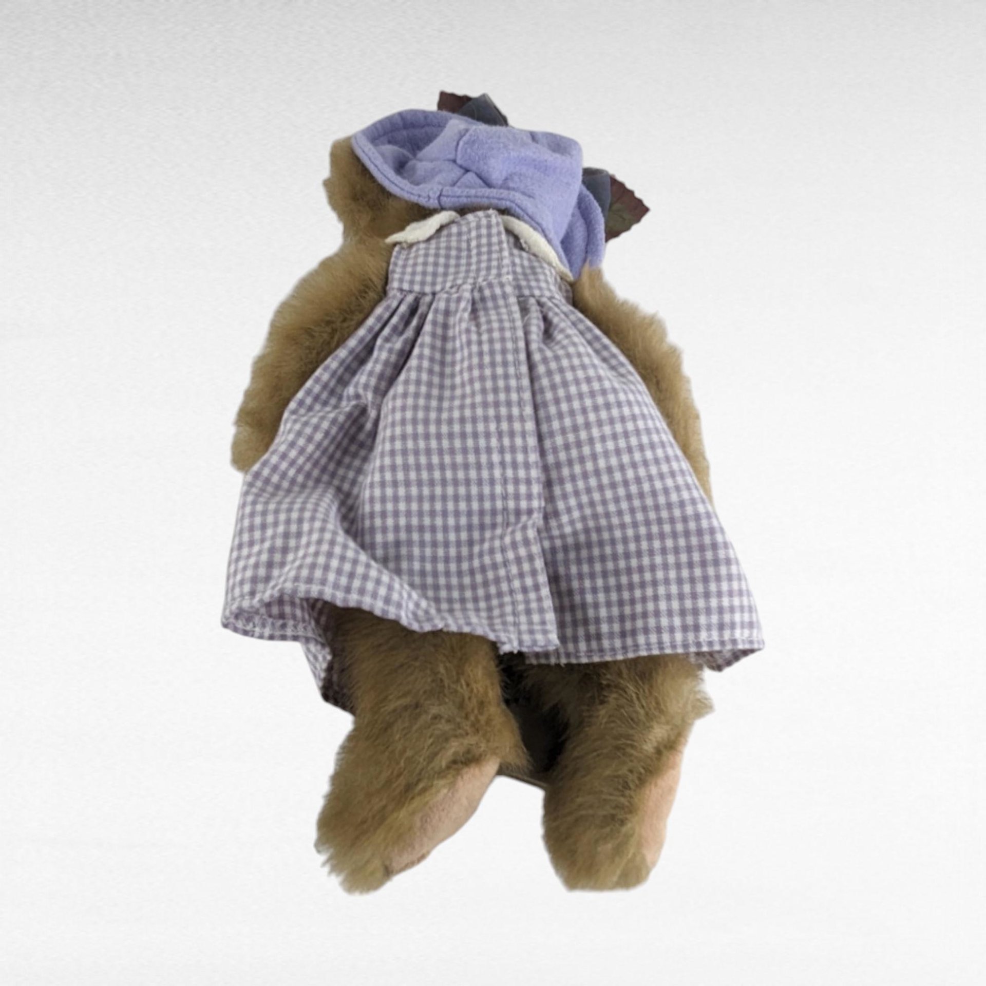 Bearington Collection Abby Bear, Lavender Dress, Plush Teddy Bear, 11" Bear, Collectible Bear, Gift for Girl, Nursery Decor
