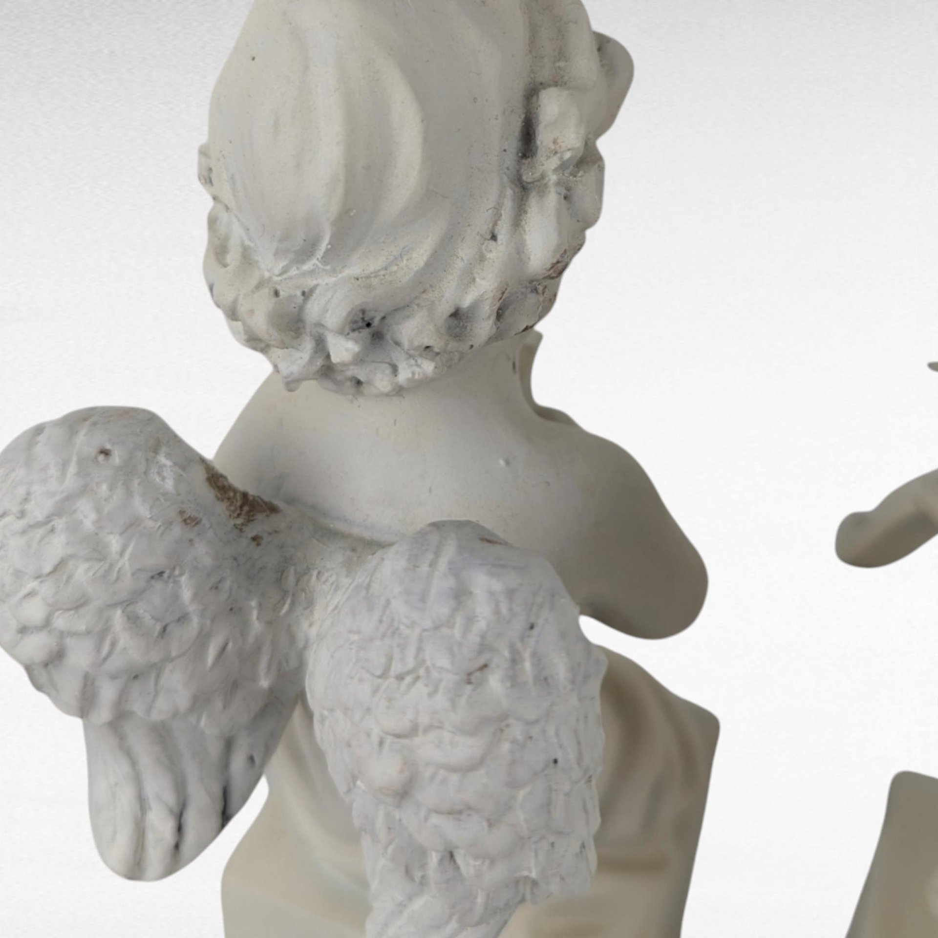 Vintage White Cherub Figurines, Musical Cherub Statues, Resin Cherub Decor, Angel Decor, Home Decor, Gift for Angel Lovers