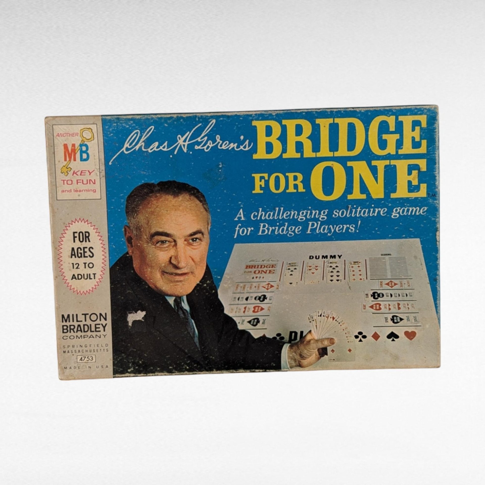 Vintage 1967 Milton Bradley Bridge for One Game | Solitaire Bridge Game | Chas Goren | Collectible Card Game
